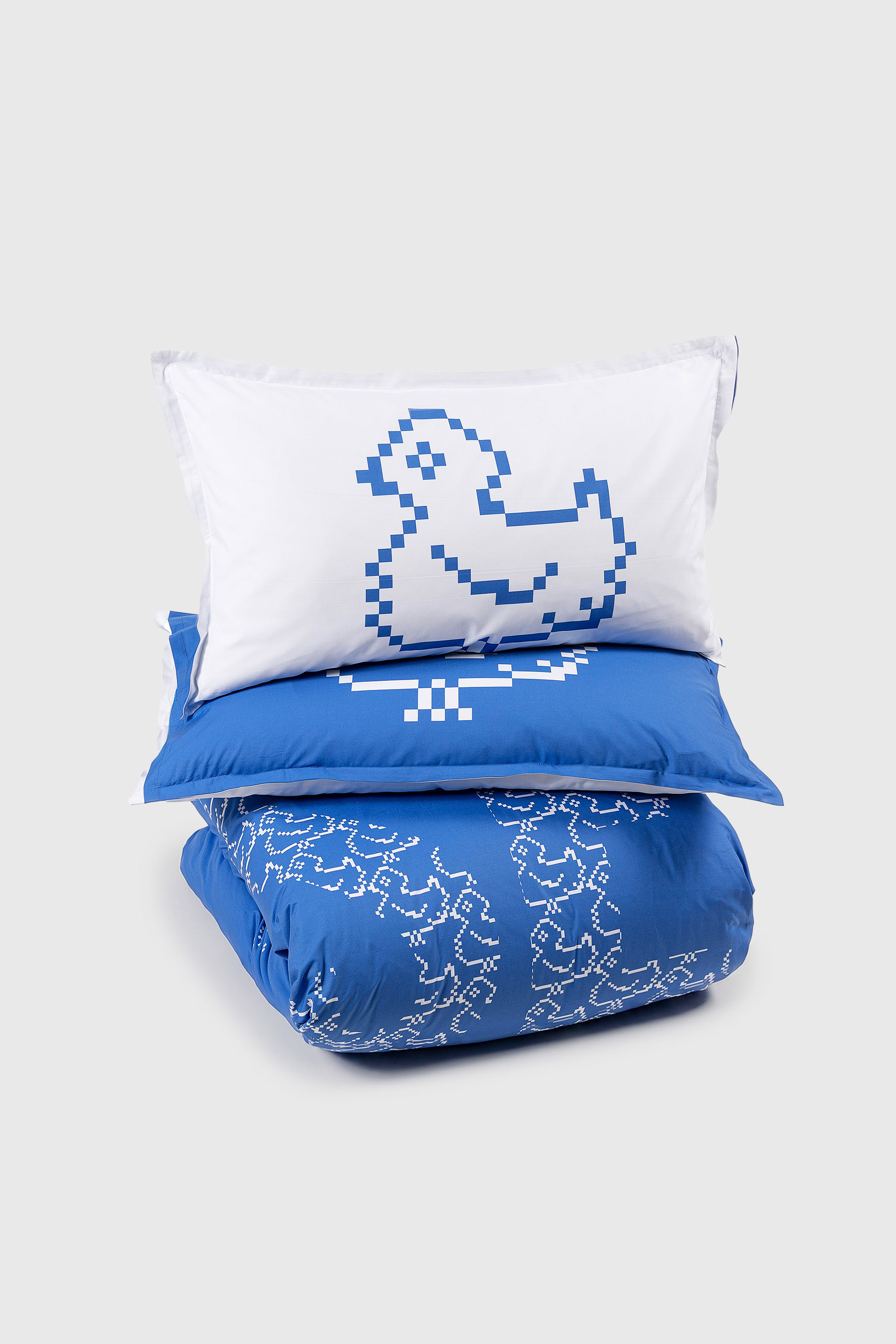 Diesel - 1018141  PIXEL DUCKS BLUE PERCALE DUVET, Unisex Perkal-Bettw&auml;sche-Set f&uuml;r Queen-Size-Bett in Blau - 2