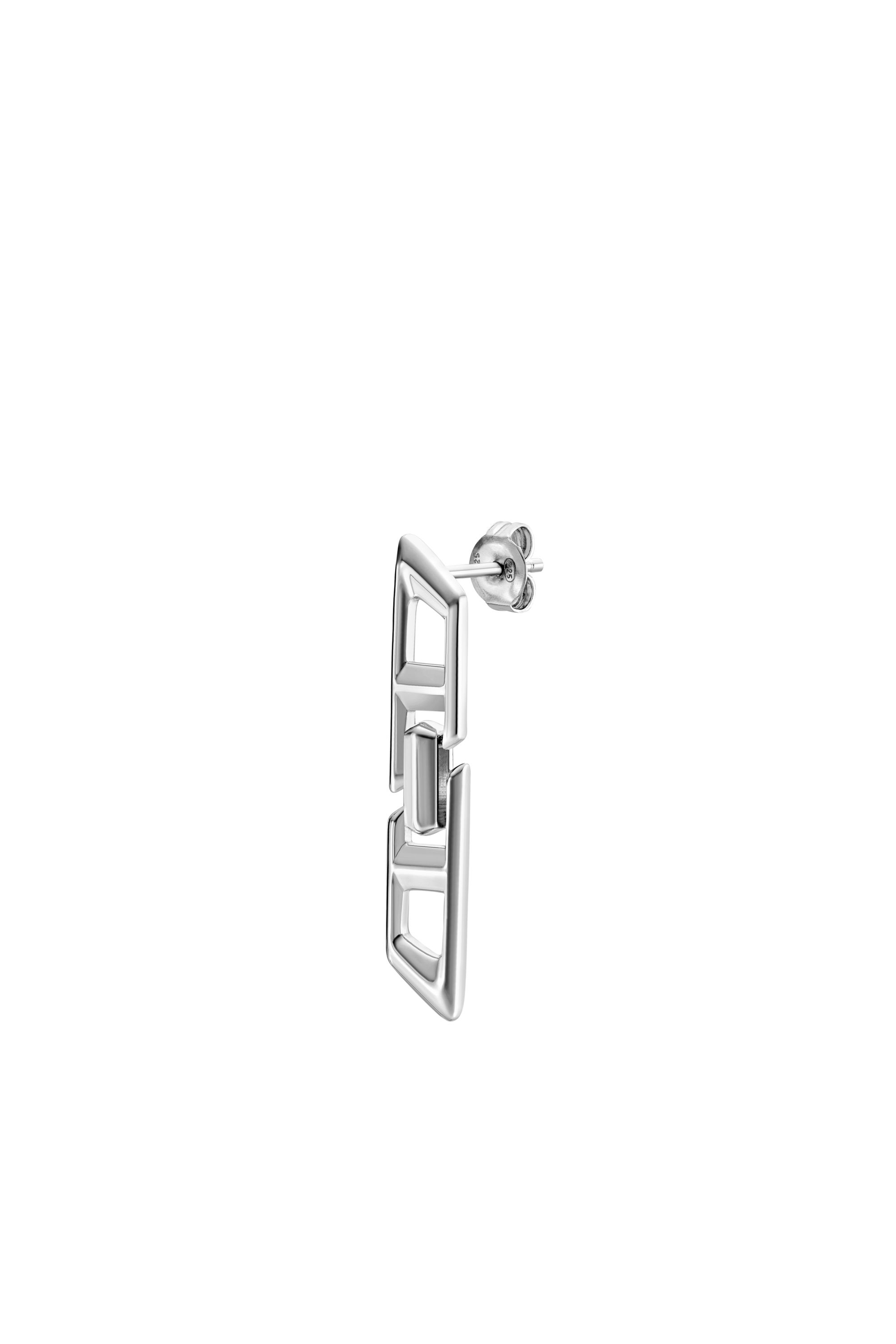Diesel - DL1348040 JEWEL, Unisex D Logo-Ohrring aus Sterlingsilber in Silber - Image 2