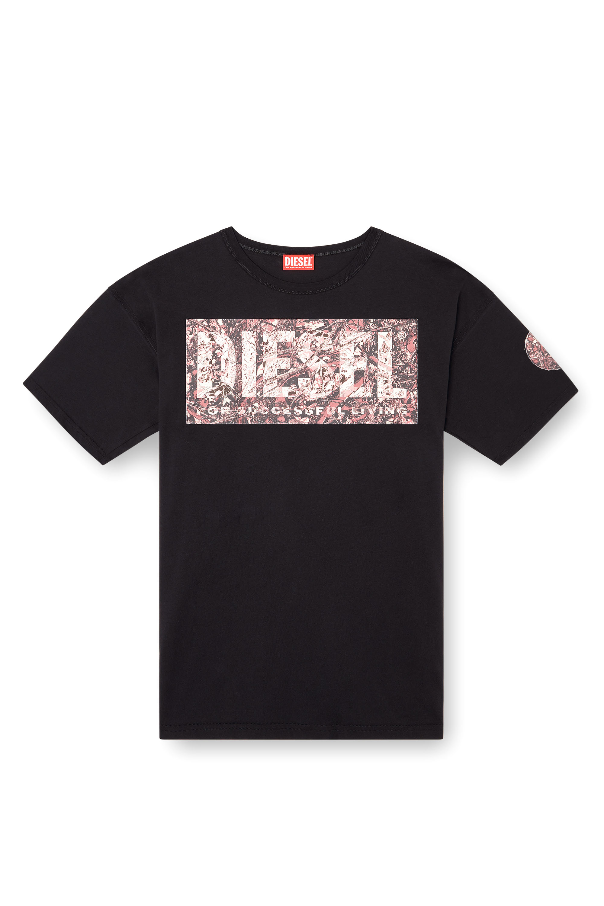 Diesel - T-BOXT-R22, Herren T-Shirt mit großem Gabardine-Patch-Logo in null - 3