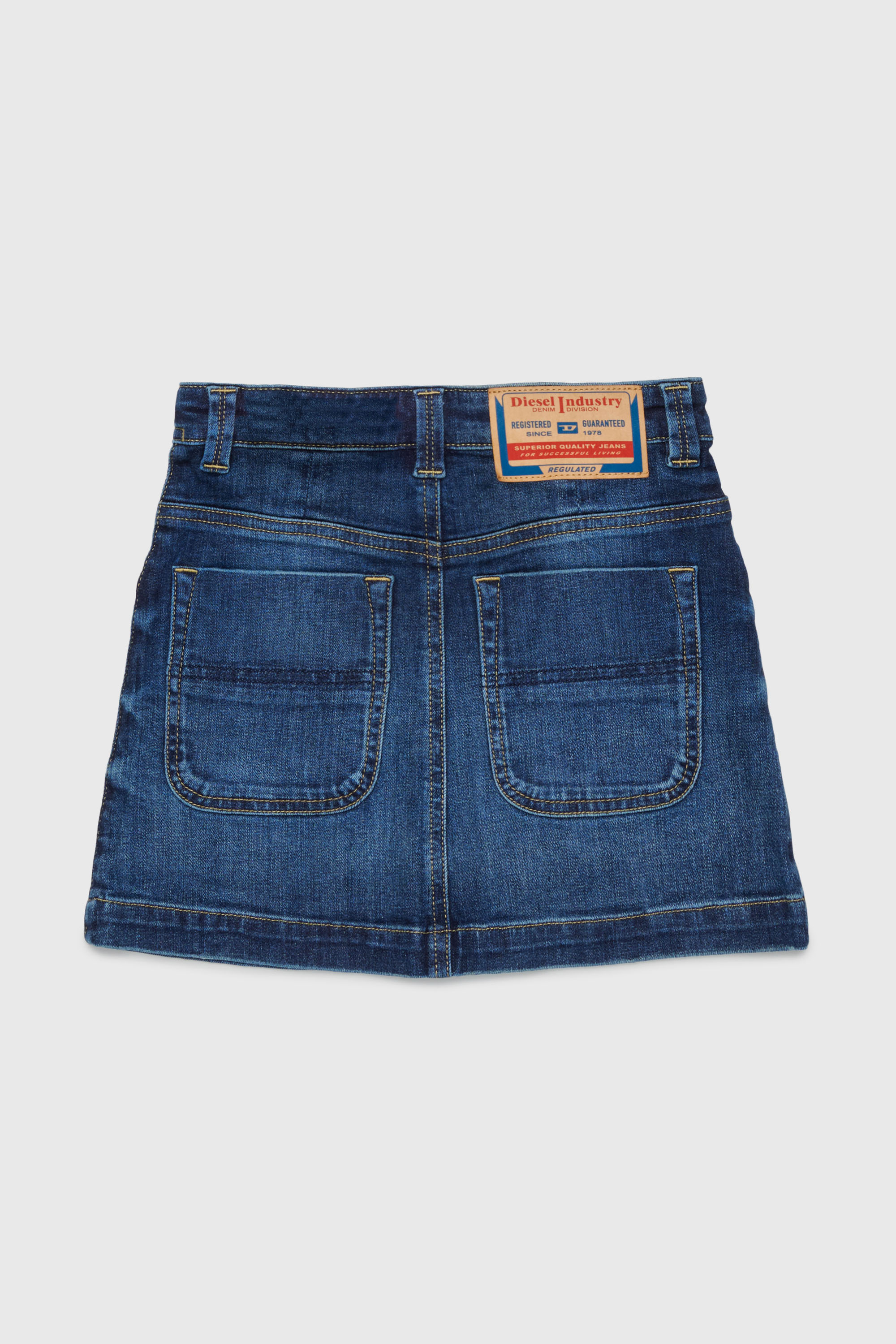 Diesel - GEALBUS, Woman's Button-through denim mini skirt in Medium blue - 2