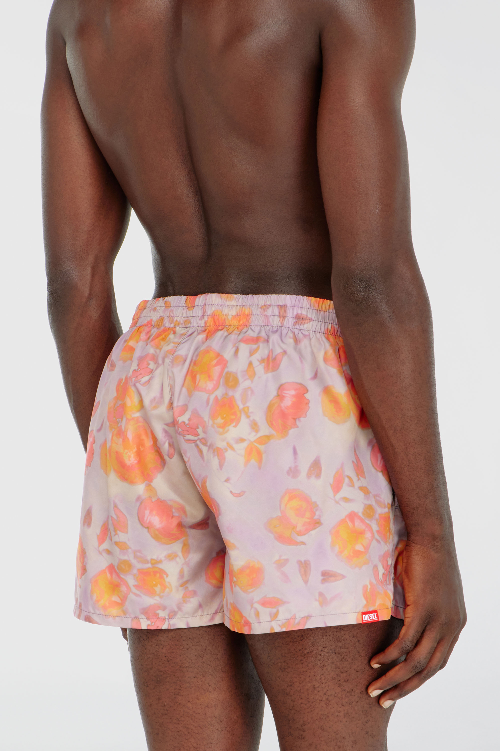 Diesel - OLLY-34-D-CORE, Herren Metallische Badeshorts mit Blumenmuster in Lila - 3