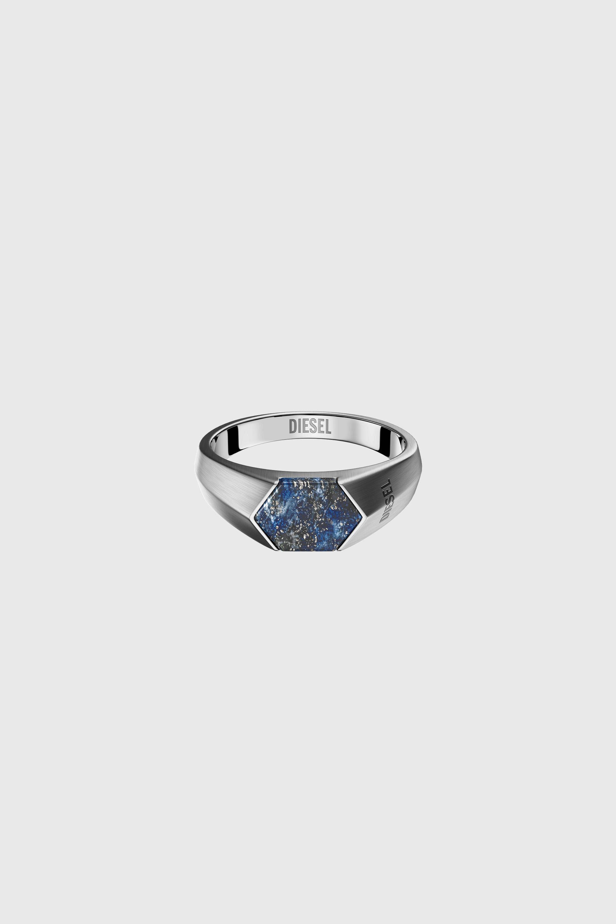 Diesel - DX1712040, Unisex Siegelring mit Lapislazuli in Silber/Blau - 2