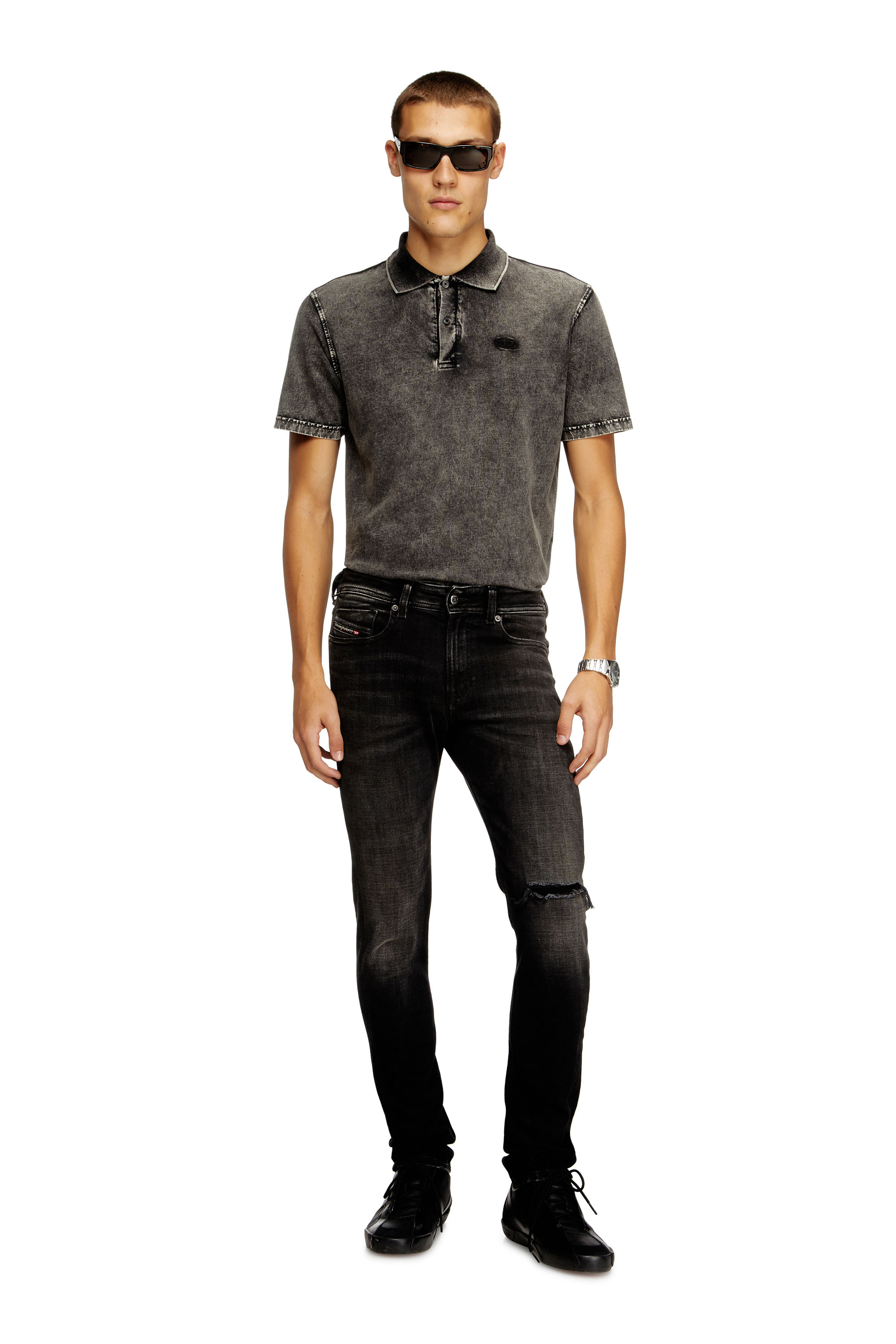 Diesel - Herren Skinny Jeans 1979 Sleenker 09N19, Schwarz/Dunkelgrau - 2
