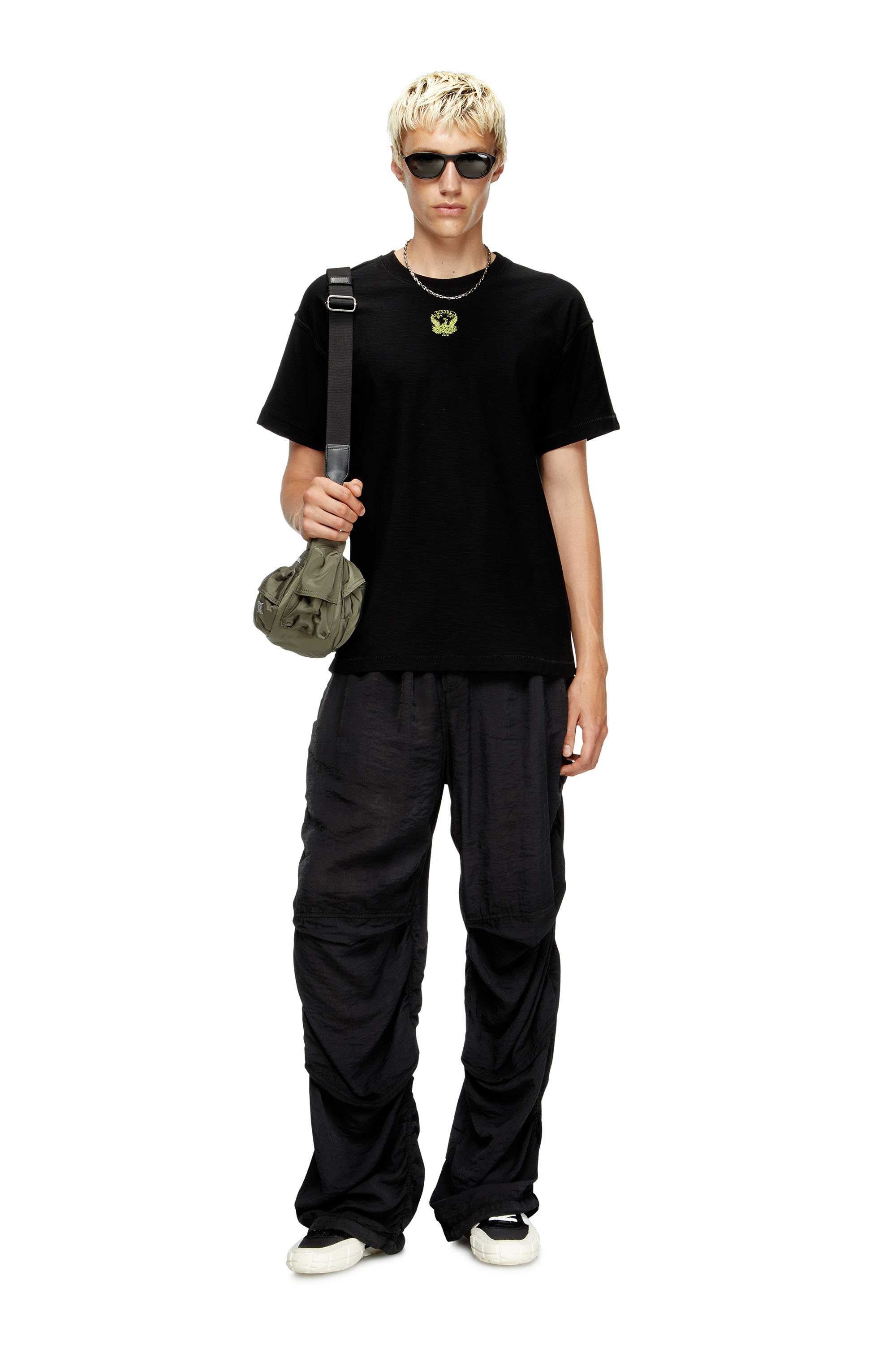 Diesel - T-NORM-T13, Man's Sweatshirt with embroidered phoenix in Black - 2