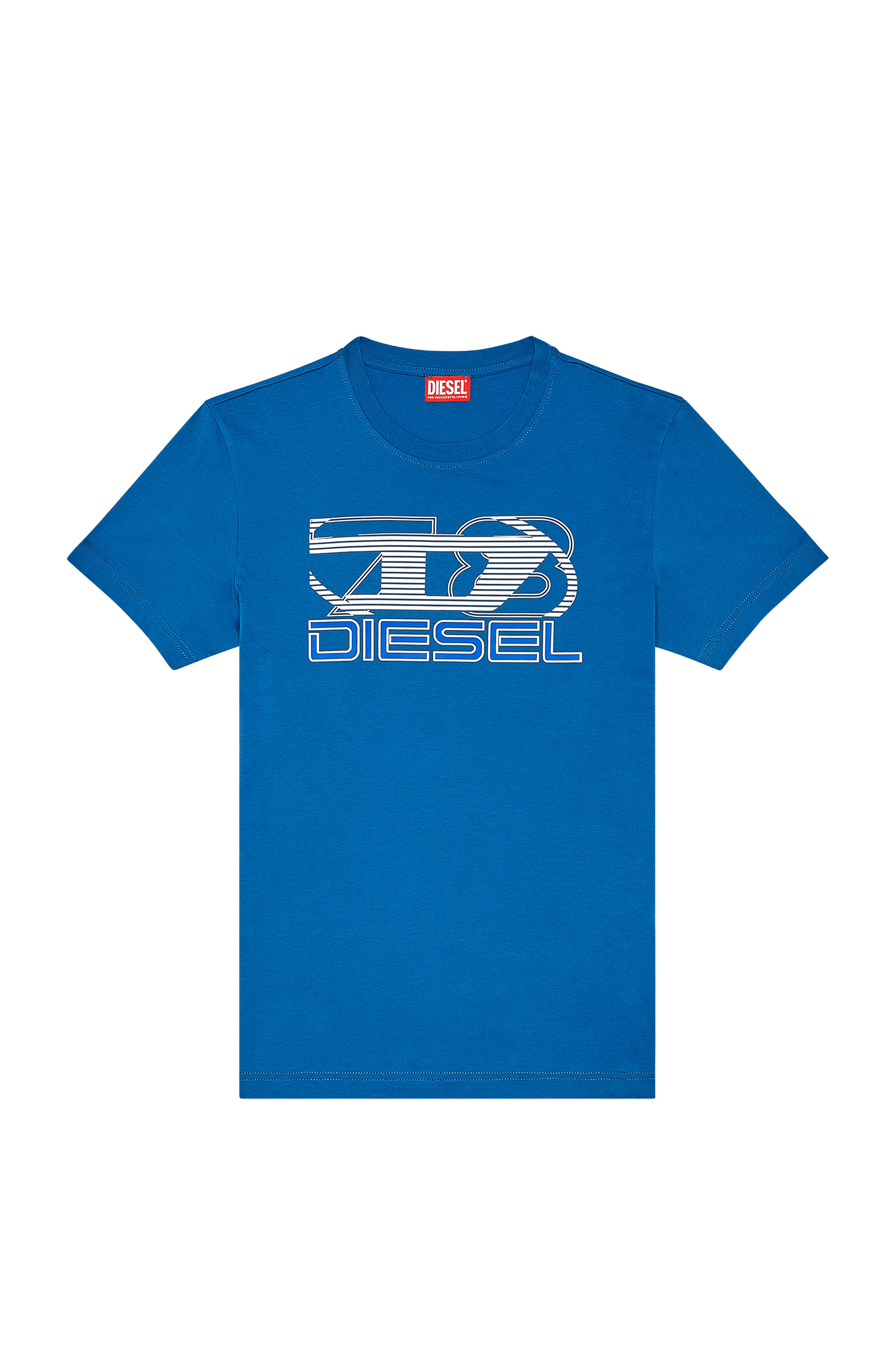 Diesel - T-DIEGOR-K74, Herren T-Shirt mit Oval D 78-Print in Blau - Image 3