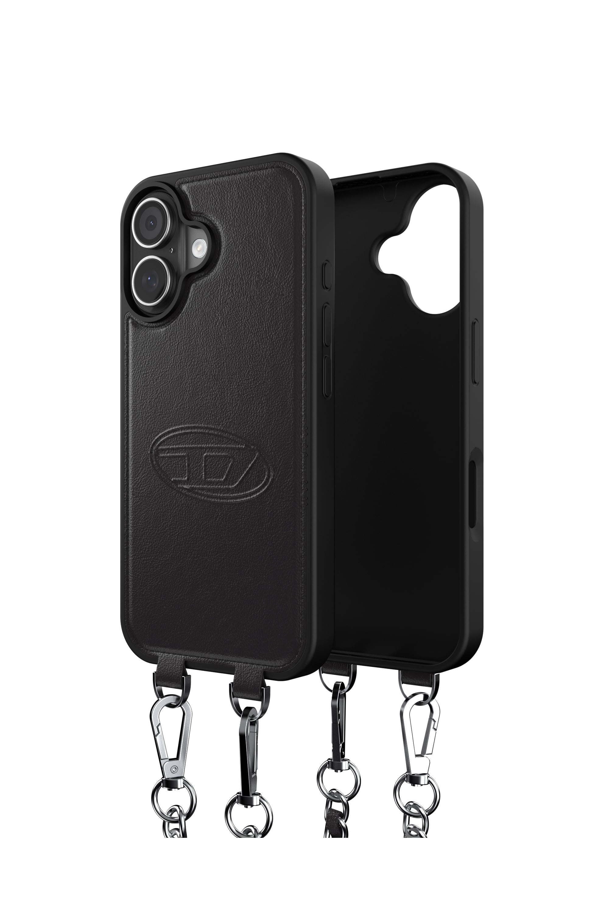 Diesel - 60661 MOULDED CASE, Unisex Oval D H&uuml;lle mit Handschlaufe und MagSafe f&uuml;r iPhone 17 in Schwarz - 1