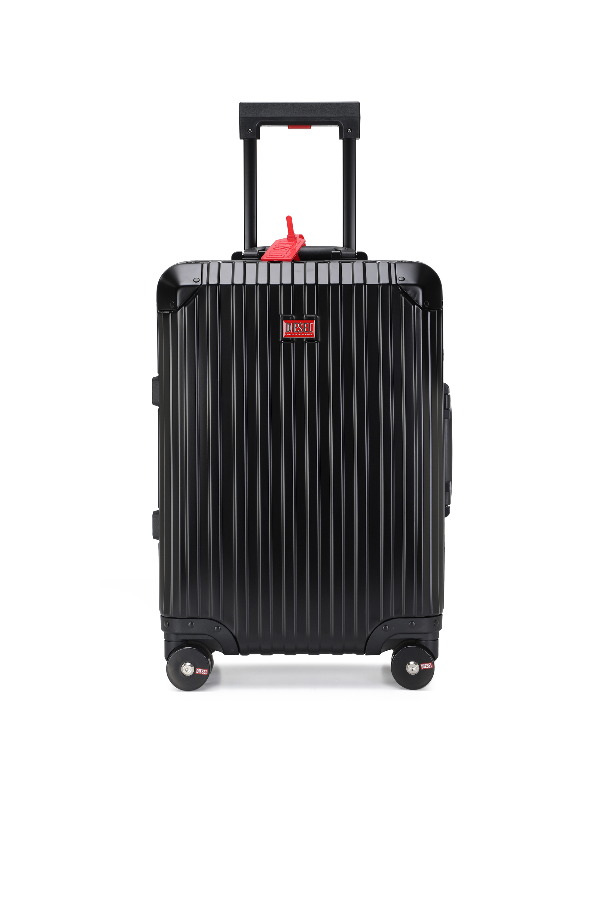 Diesel - DIESEL ALUMINUM TROLLEY- DSL002, Unisex Koffer aus Aluminium Gr&ouml;&szlig;e S in Schwarz - 1