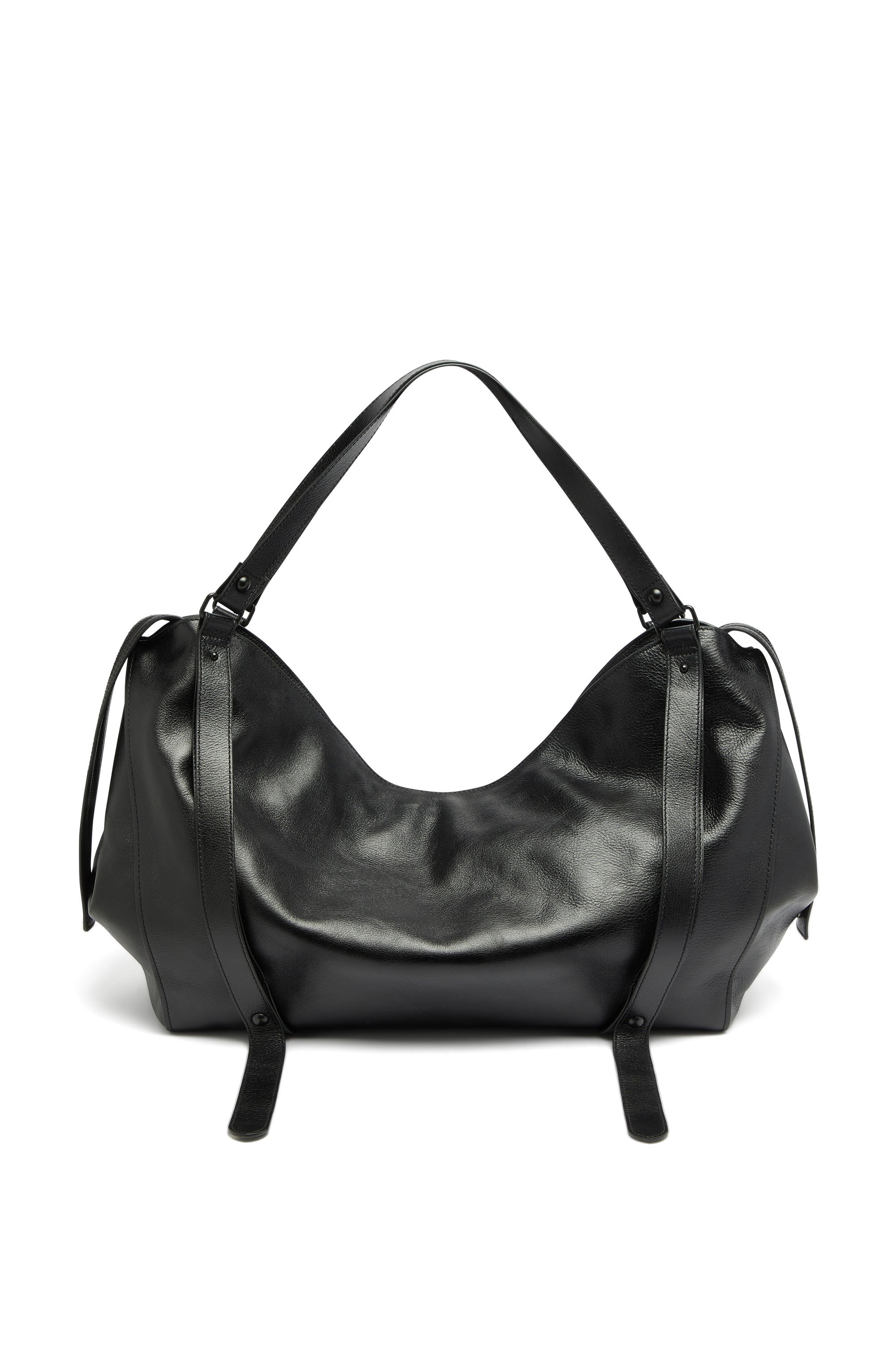 Diesel - D-ONE DUFFLE 48H, Unisex D-One-Duffle-bag aus Leder in Schwarz - 3