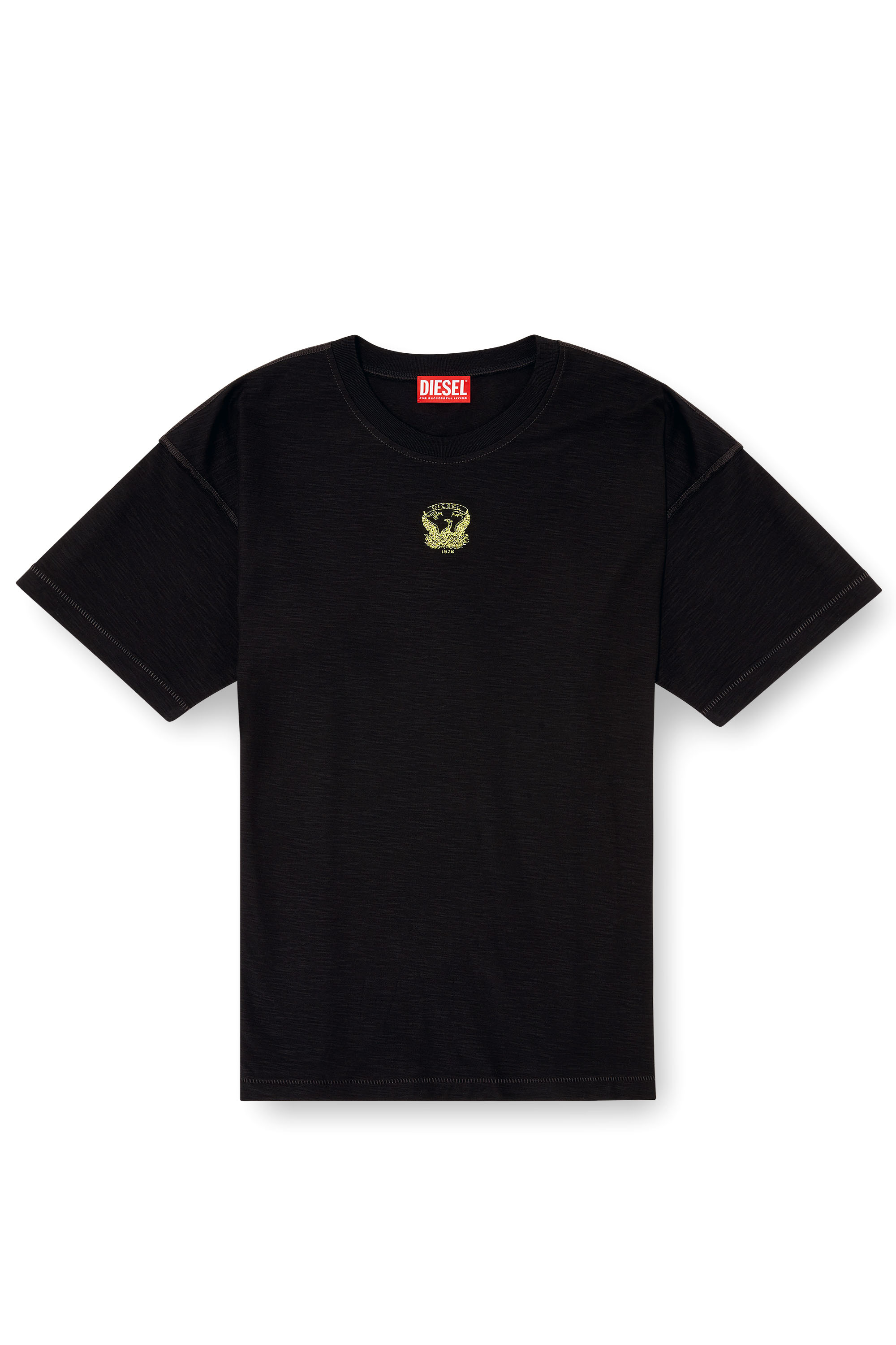 Diesel - T-NORM-T13, Man's Sweatshirt with embroidered phoenix in Black - 3