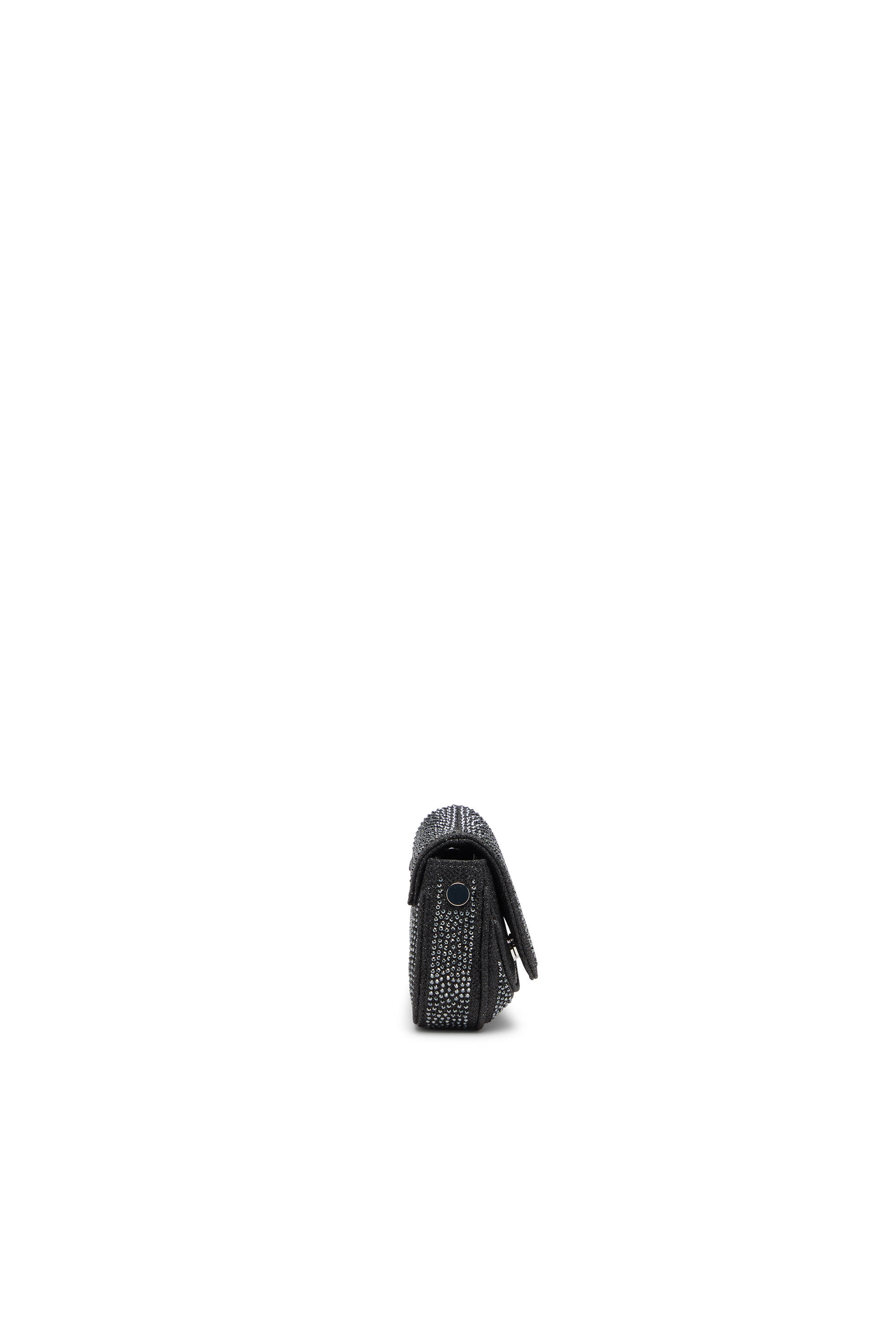 Diesel - PLAY CROSSBODY XS, Damen Play-Mini Crossbody-Tasche aus Crystal Lurex in Schwarz - 4