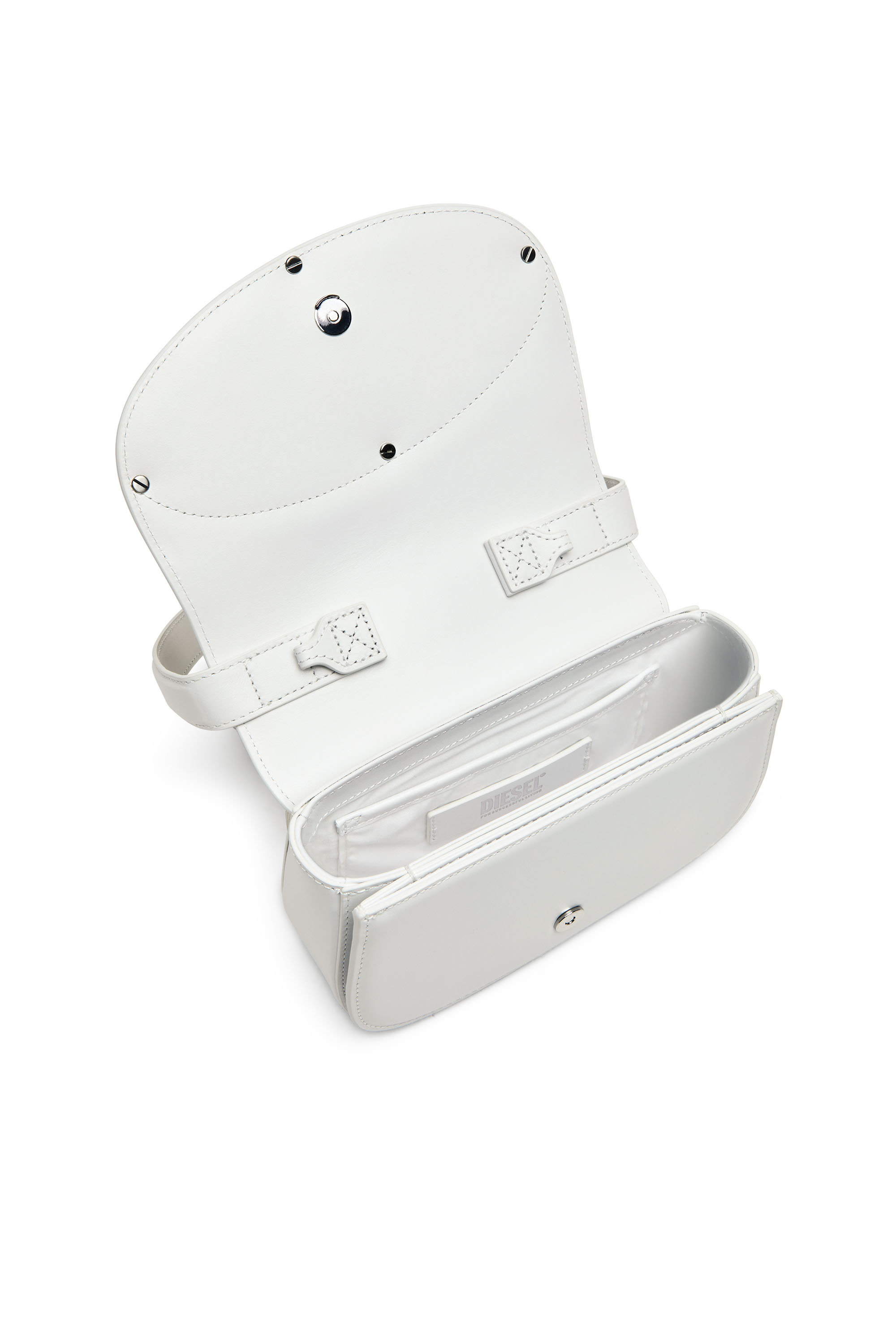Diesel - 1DR, Damen 1DR-Ikonische Schultertasche aus Nappa-Leder in Weiß - 3