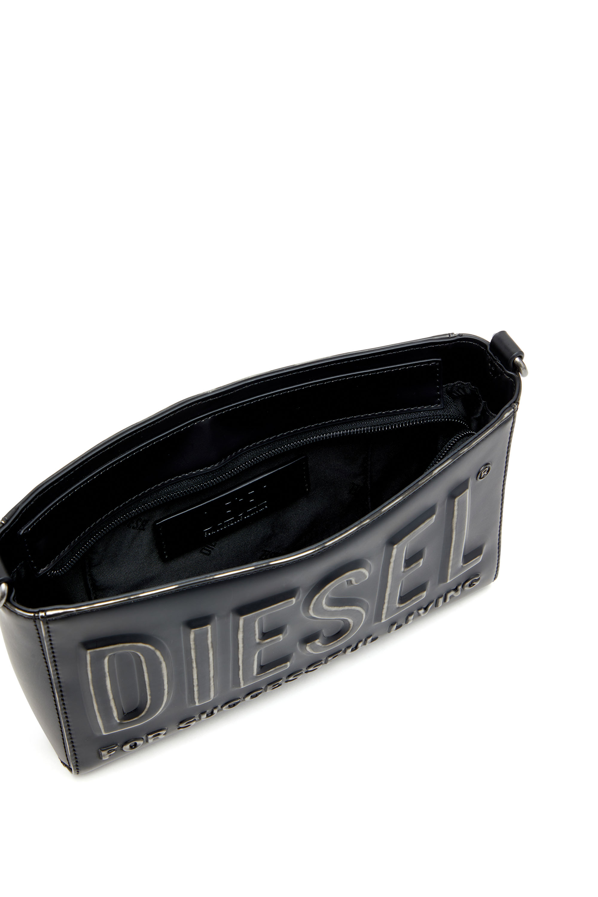 Diesel - DSL 3D CAMERA BAG X, Herren Dsl 3D-Kameratasche aus gebürstetem PU in Schwarz - 4