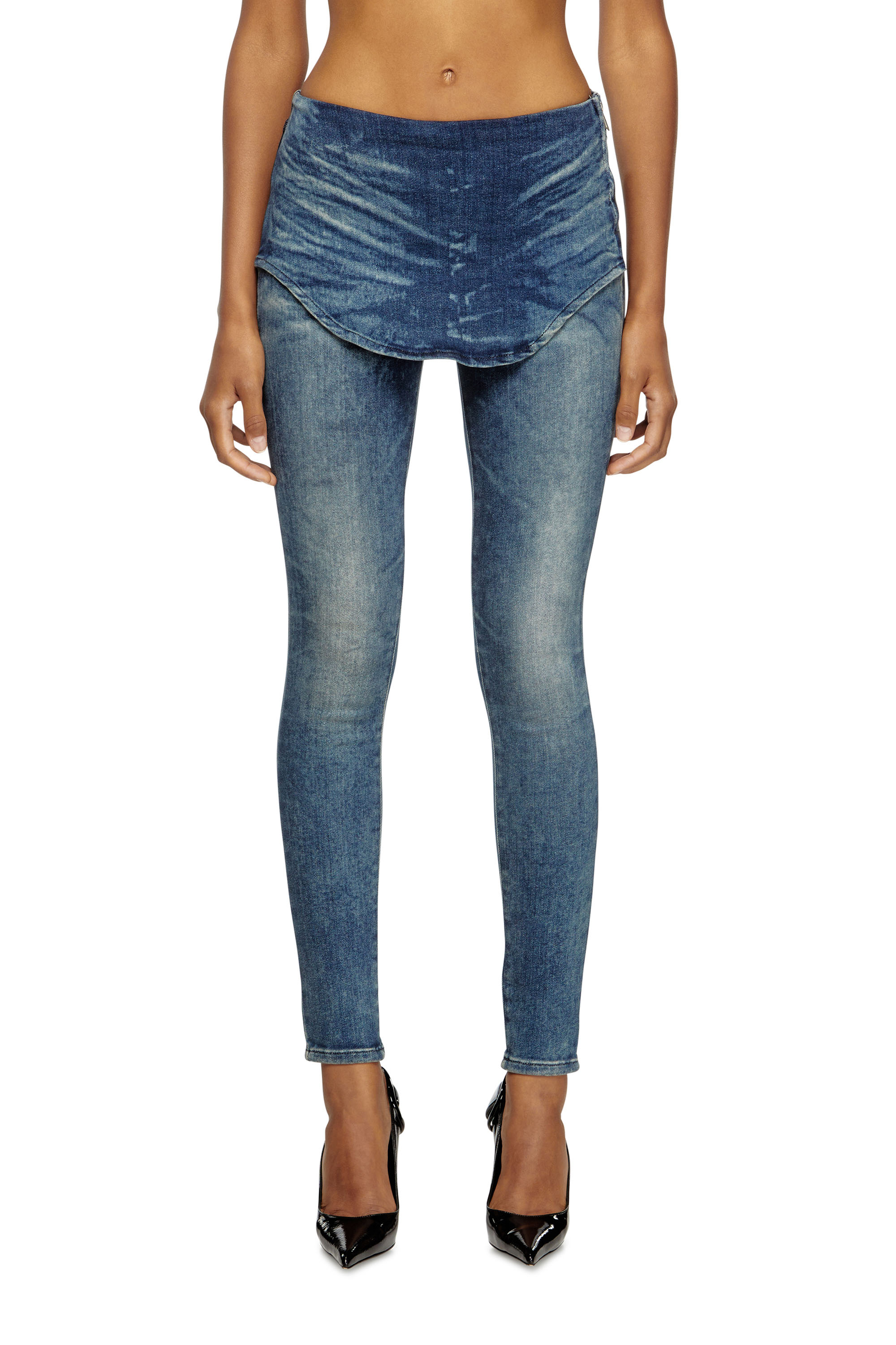 Diesel - Damen Slim Jeans D-Gnol 09M95, Mittelblau - 1