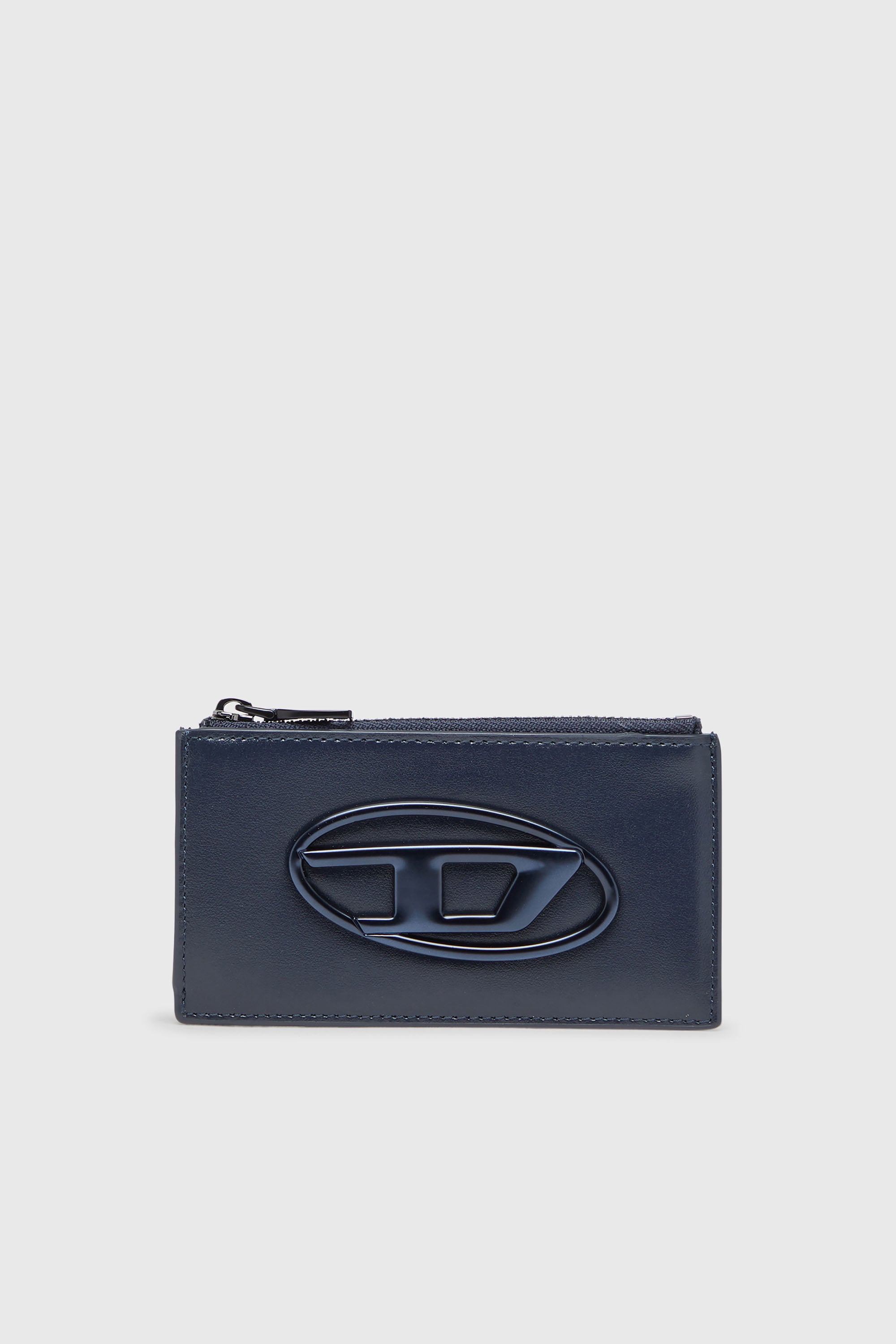 Diesel - HOLI-D CARD HOLDER III, Herren Kartenetui aus Leder in Blau - 1