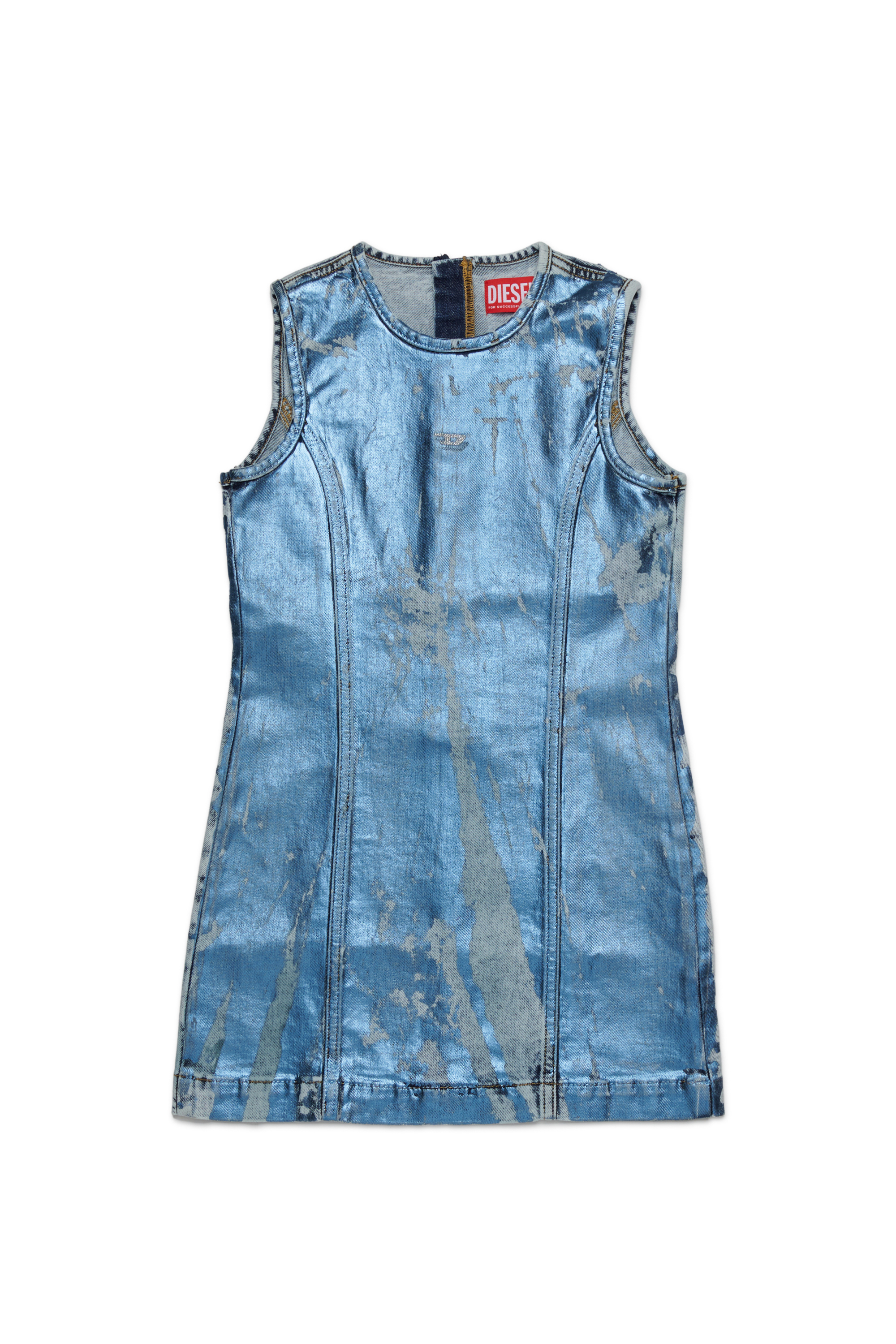 Diesel - DUMPYX, Damen Marmoriertes Denim-Kleid in Hellblau - 1