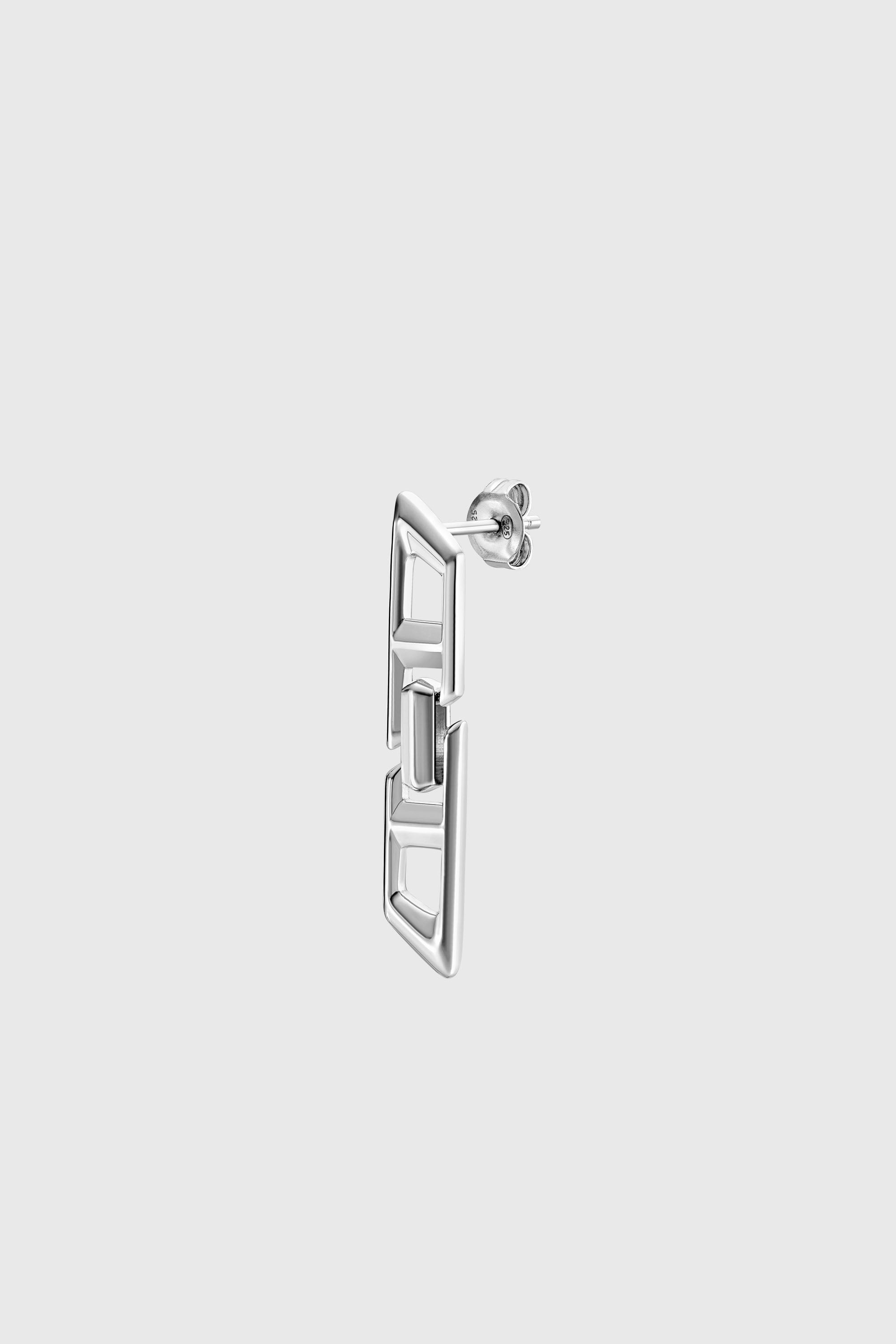 Diesel - DL1348040 STERLING SILVER JEWEL, Unisex D Logo-Ohrring aus Sterlingsilber in Silber - 2