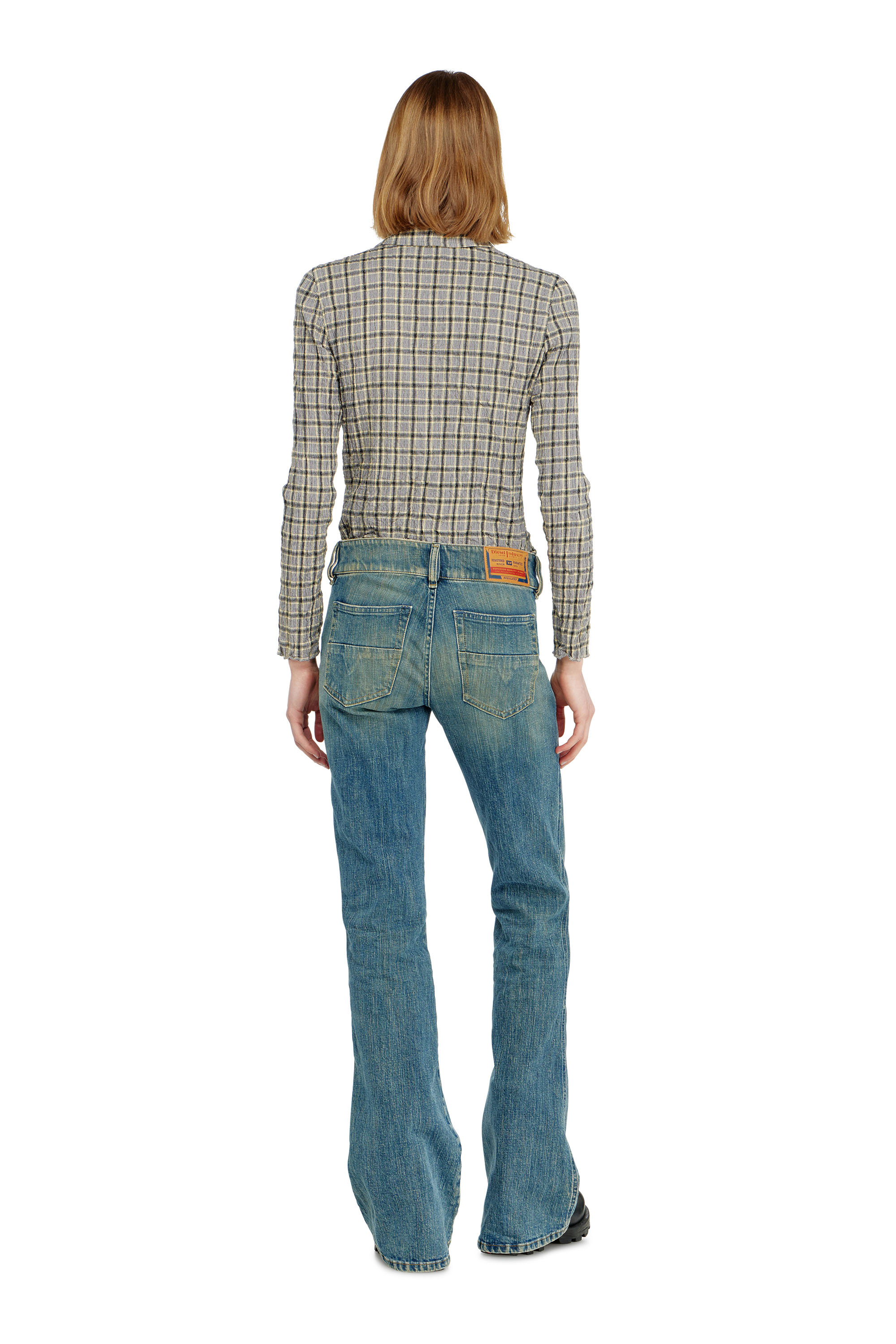 Diesel - Damen Bootcut Jeans D-Hush 007EJ, Mittelblau - 3