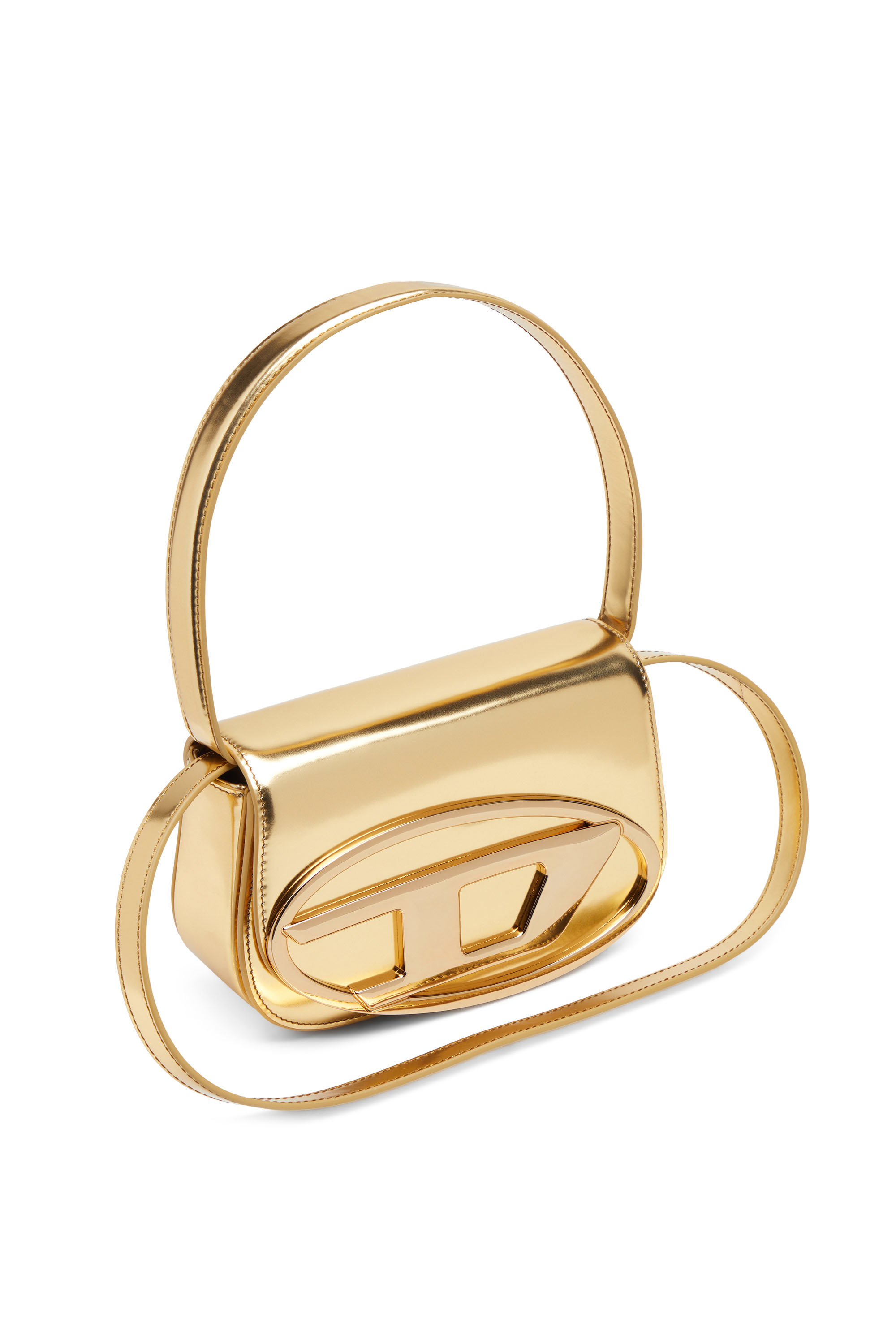 Diesel - 1DR, Damen 1DR-Ikonische Schultertasche aus Spiegel-Leder in Gold - 5