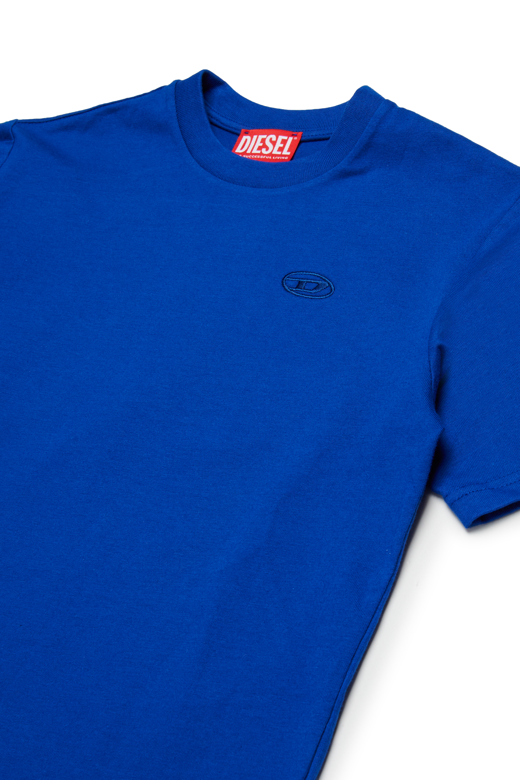 Diesel - TBOGGYMEGOVALD OVER, Herren T-Shirt mit großer Oval D-Stickerei in Blau - 3