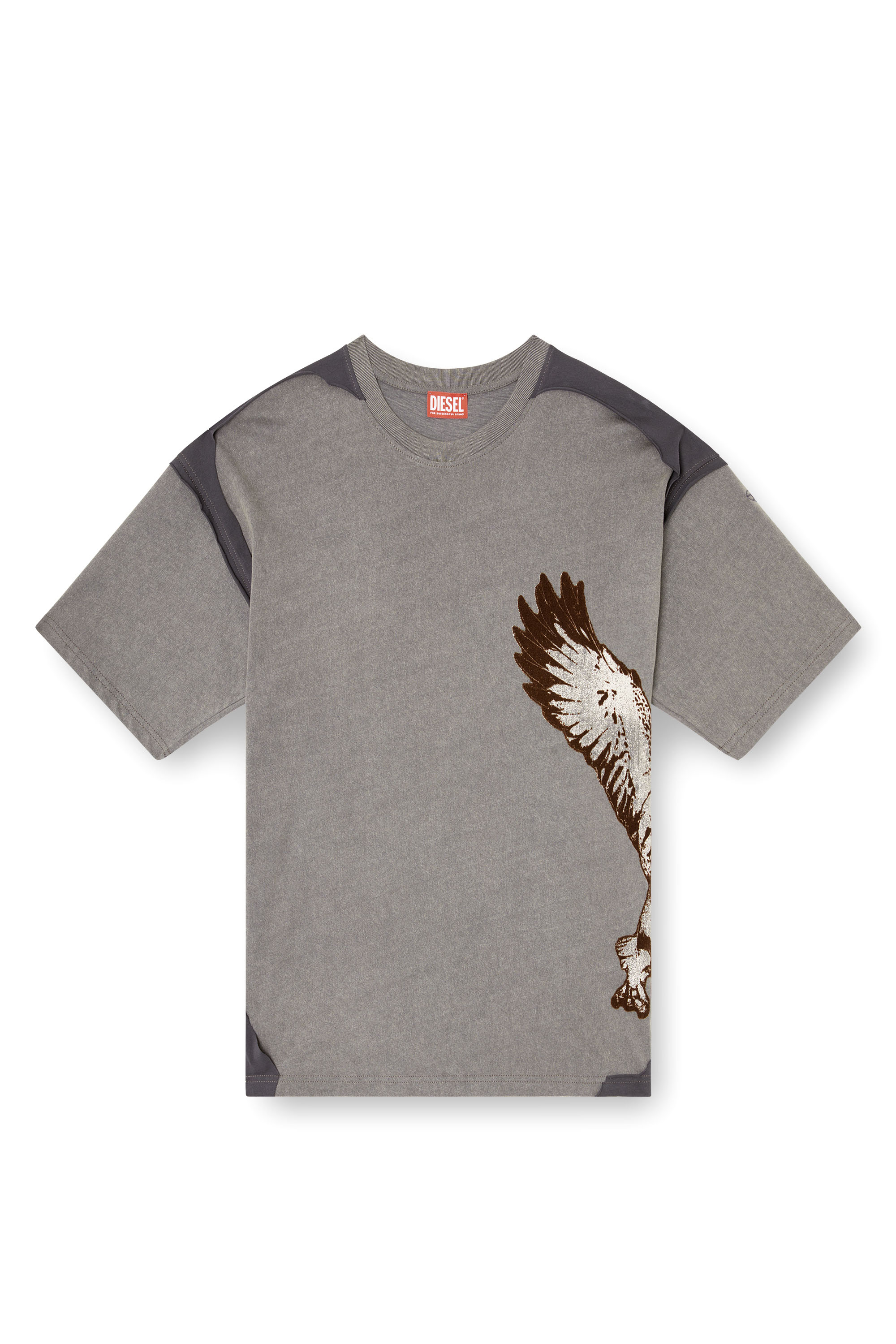Diesel - T-BOXT-PEELOFF, Herren Peel-Off-T-Shirt mit Eagle-Print in Grau - 3