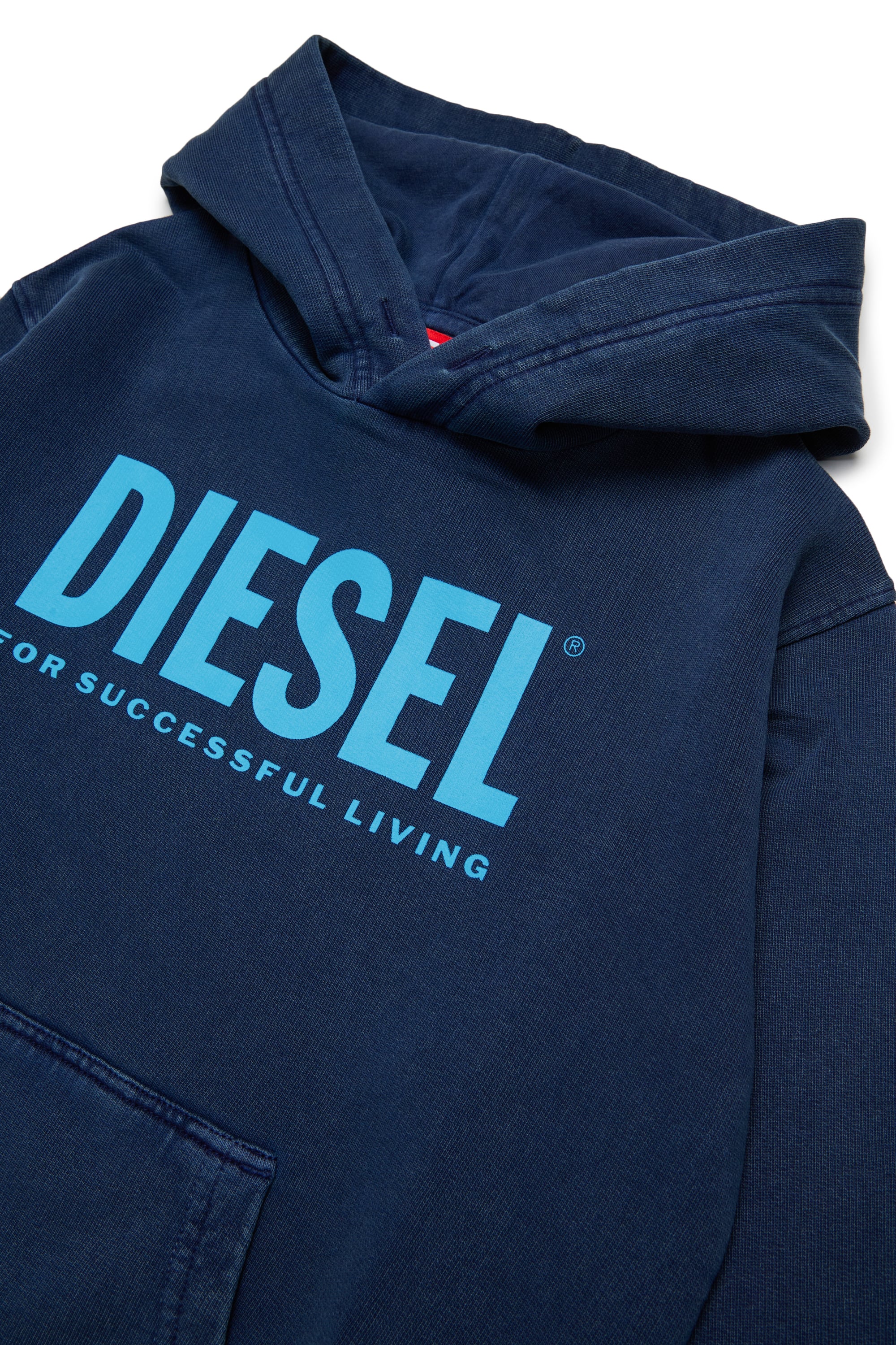Diesel - STISEL OVER, Herren Hoodie mit Maxi-Logo-Print in Dunkelblau - 3