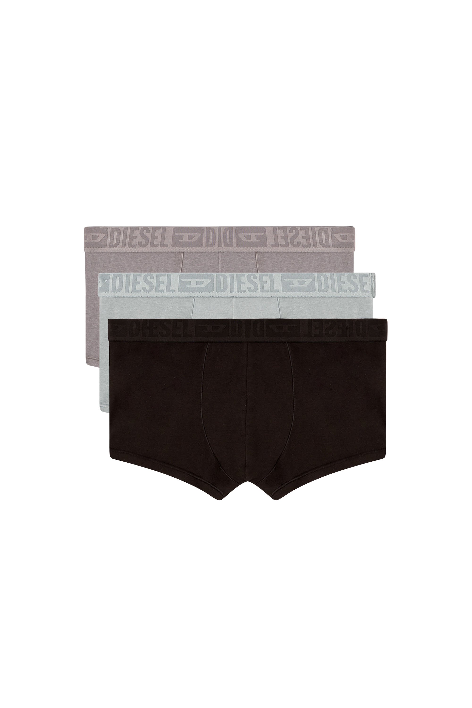 Diesel - BENJAMIN-D-MONO-3PACK, Herren Einfarbige Retropants im Dreierpack in Grau/Schwarz - 1