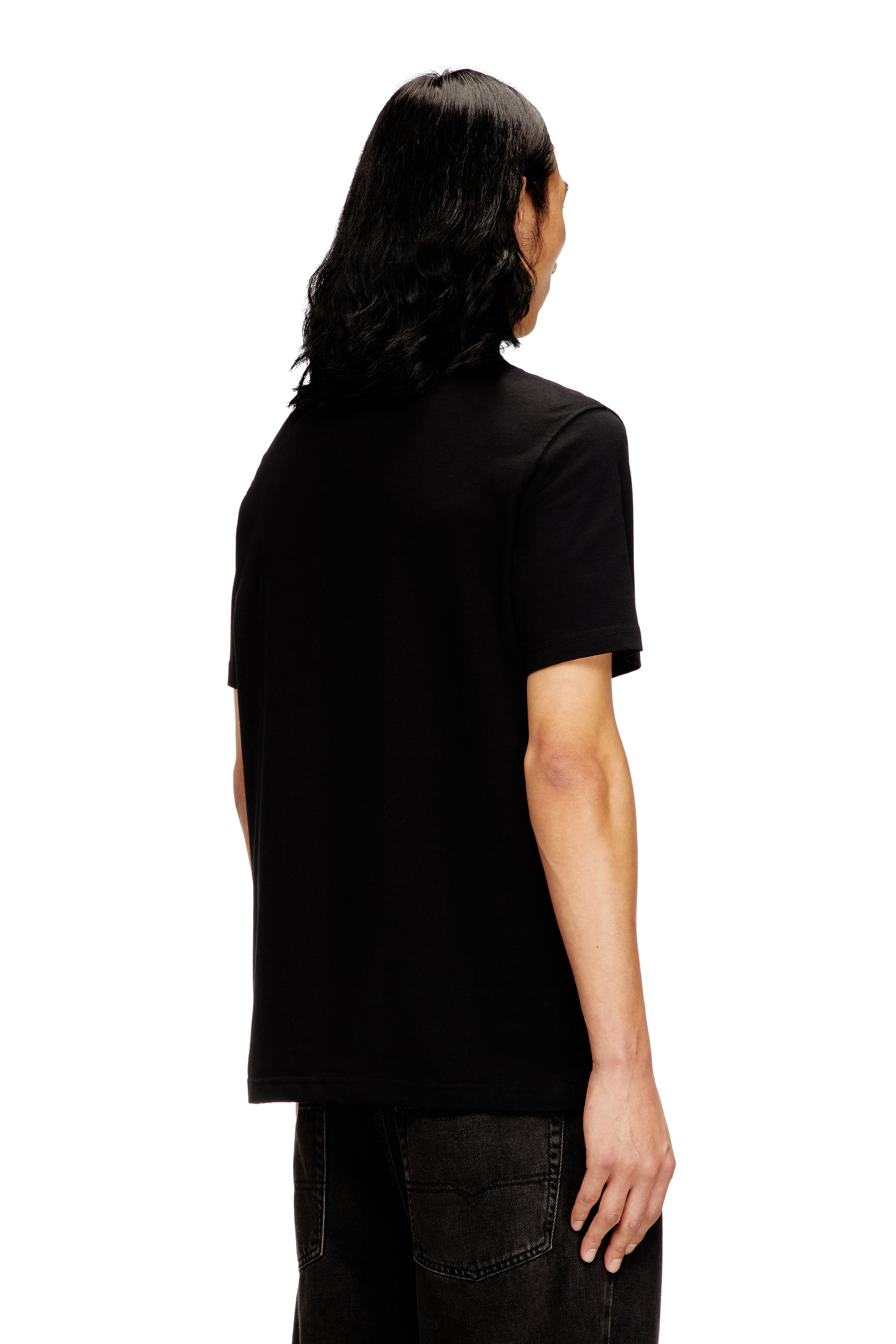 Diesel - T-ADJUST-OD, Herren T-Shirt mit metallischem Oval D in Schwarz - 4