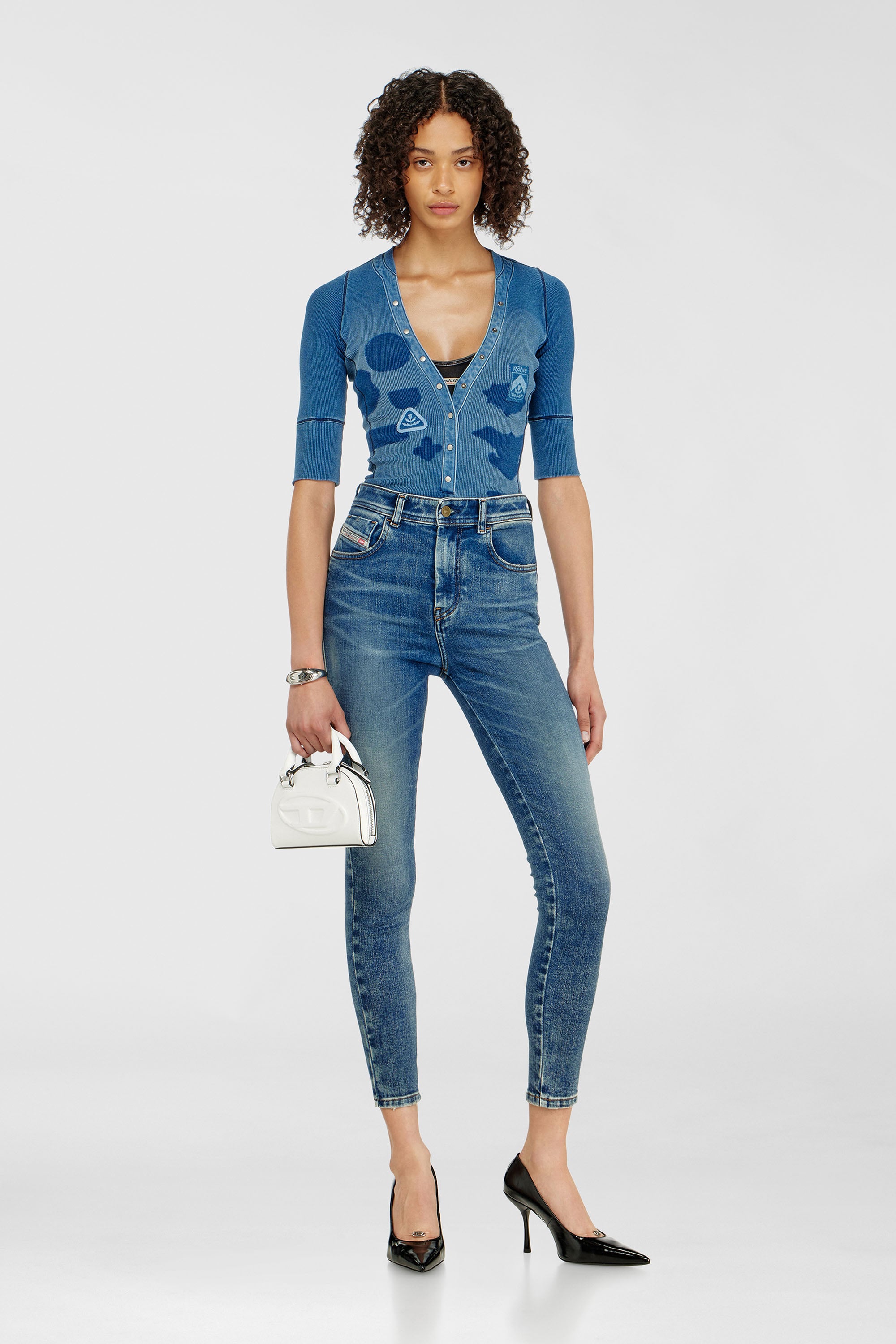 Diesel - Damen Skinny Jeans 1984 Slandy-High 09P72, Mittelblau - 1
