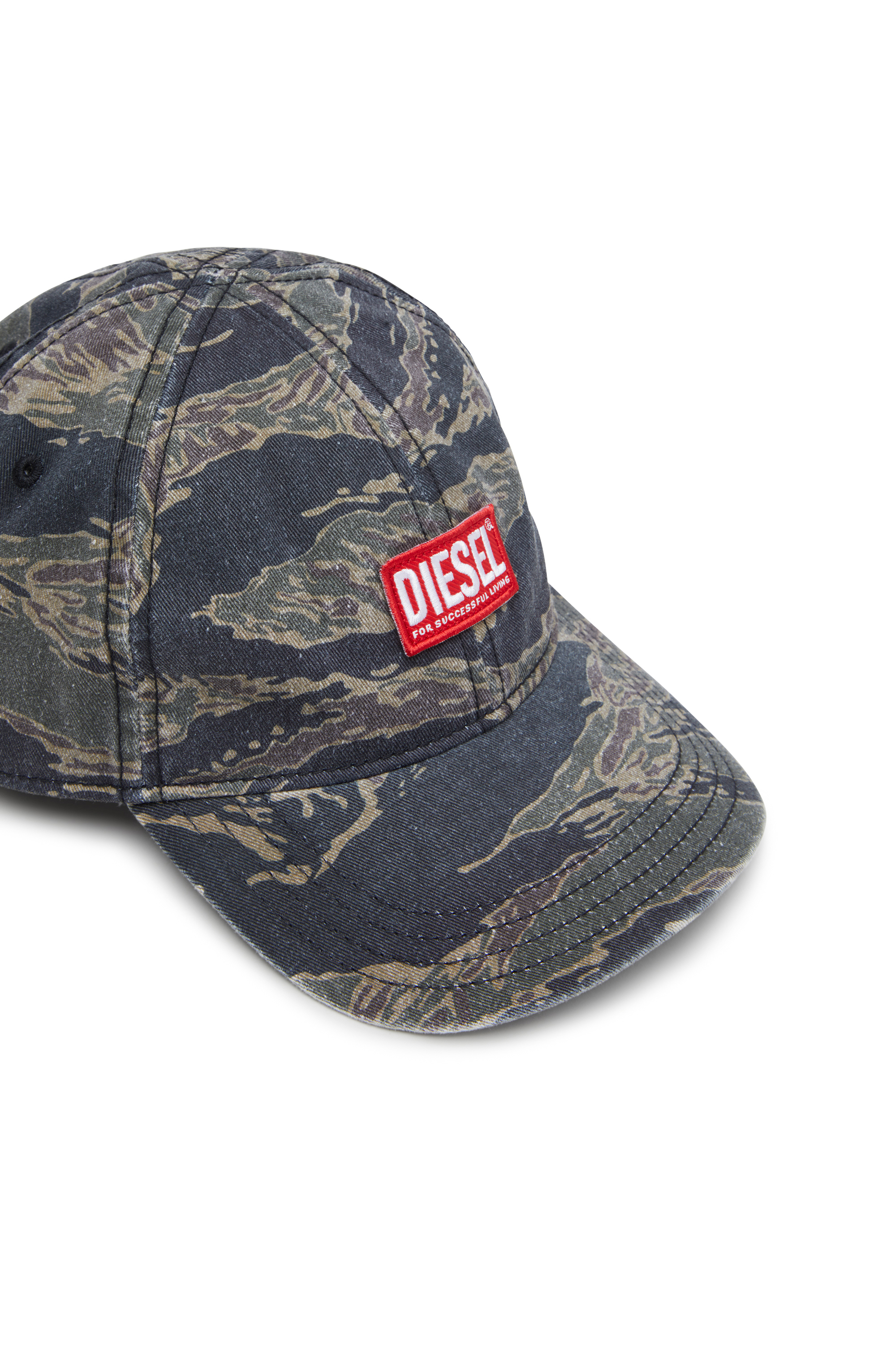 Diesel - C-VADO, Herren Basecap mit Camouflage-Print in Grün - 3