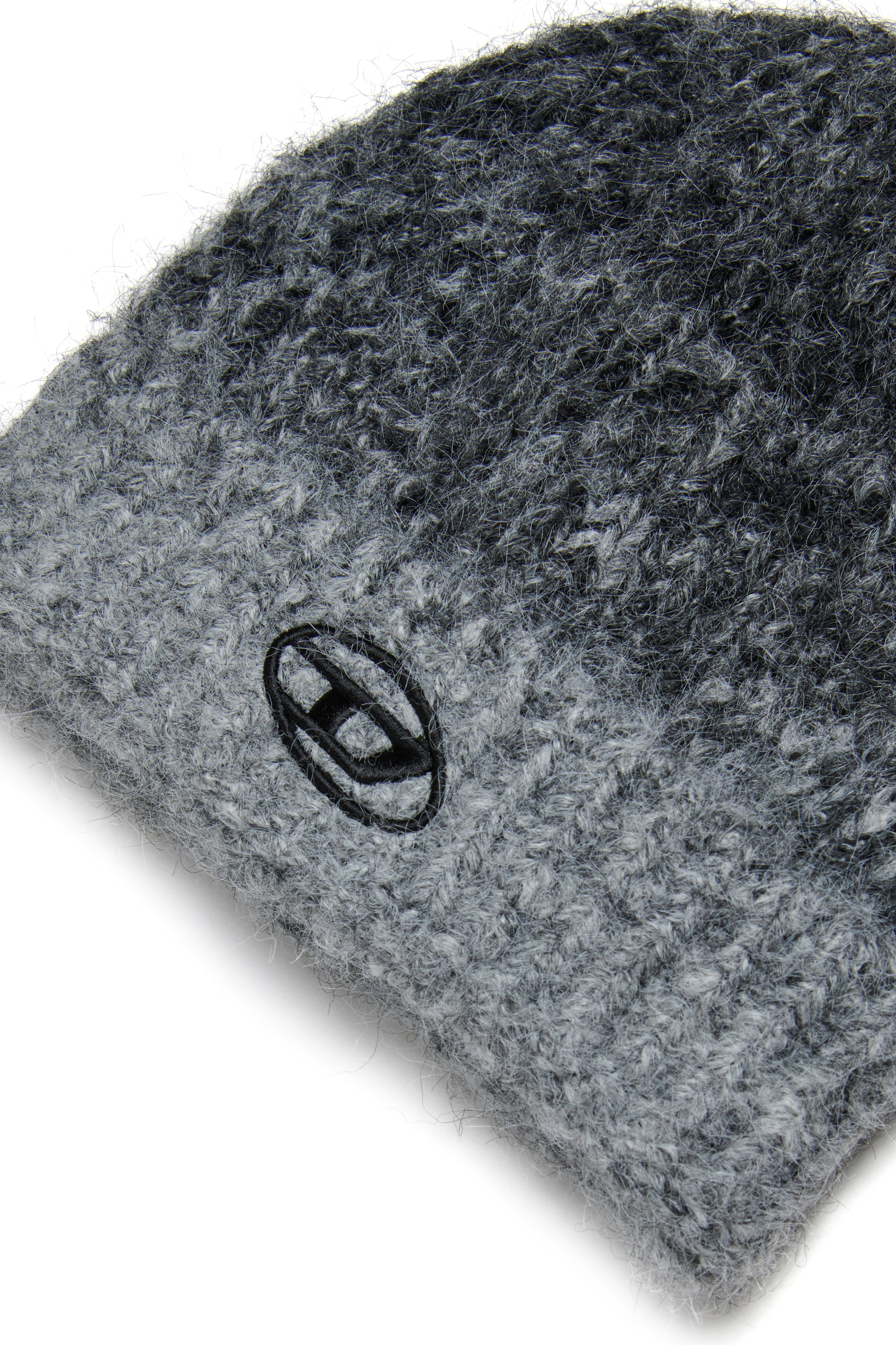 Diesel - FKPELO, Unisex Mütze aus Wollmischung mit erhabenem Logo in Schwarz - 3