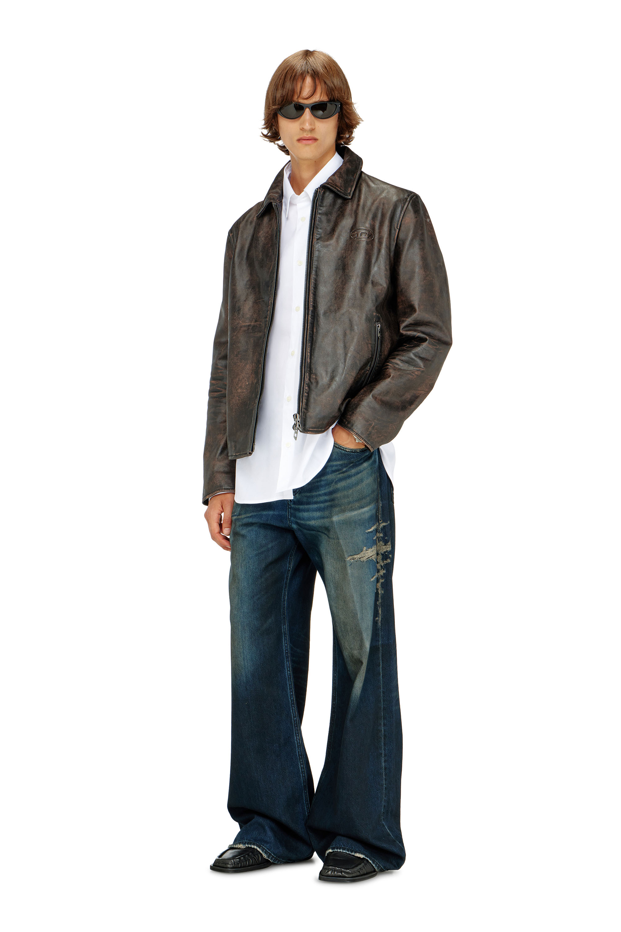Diesel - S-SIMPLY-GSBH, Herren Stretch-Popeline-Hemd mit Stickerei in Wei&szlig; - 2
