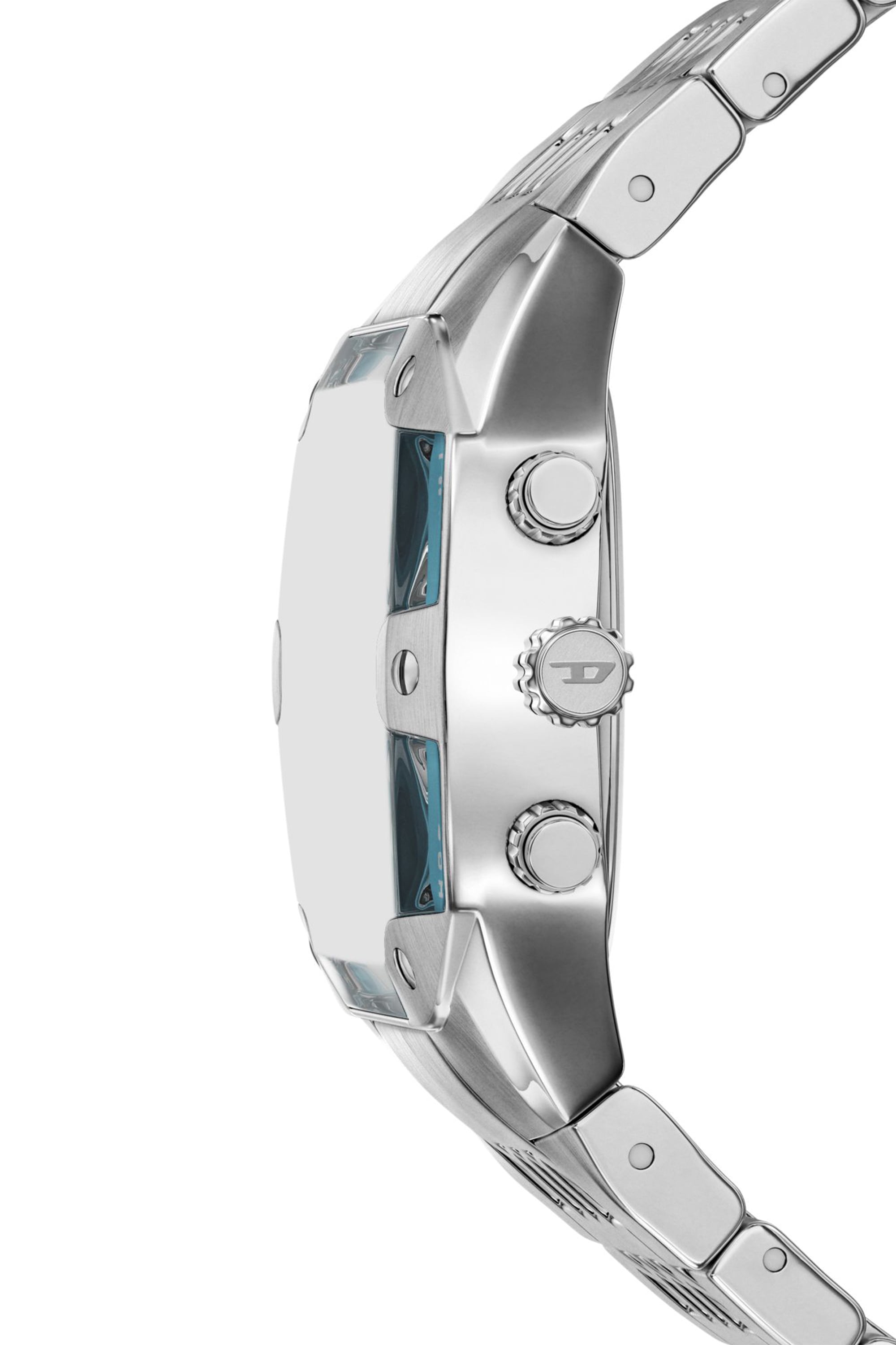 Diesel - DZ4725 WATCH, Herren Spiked Cushion Uhr aus Edelstahl in Silber - 3