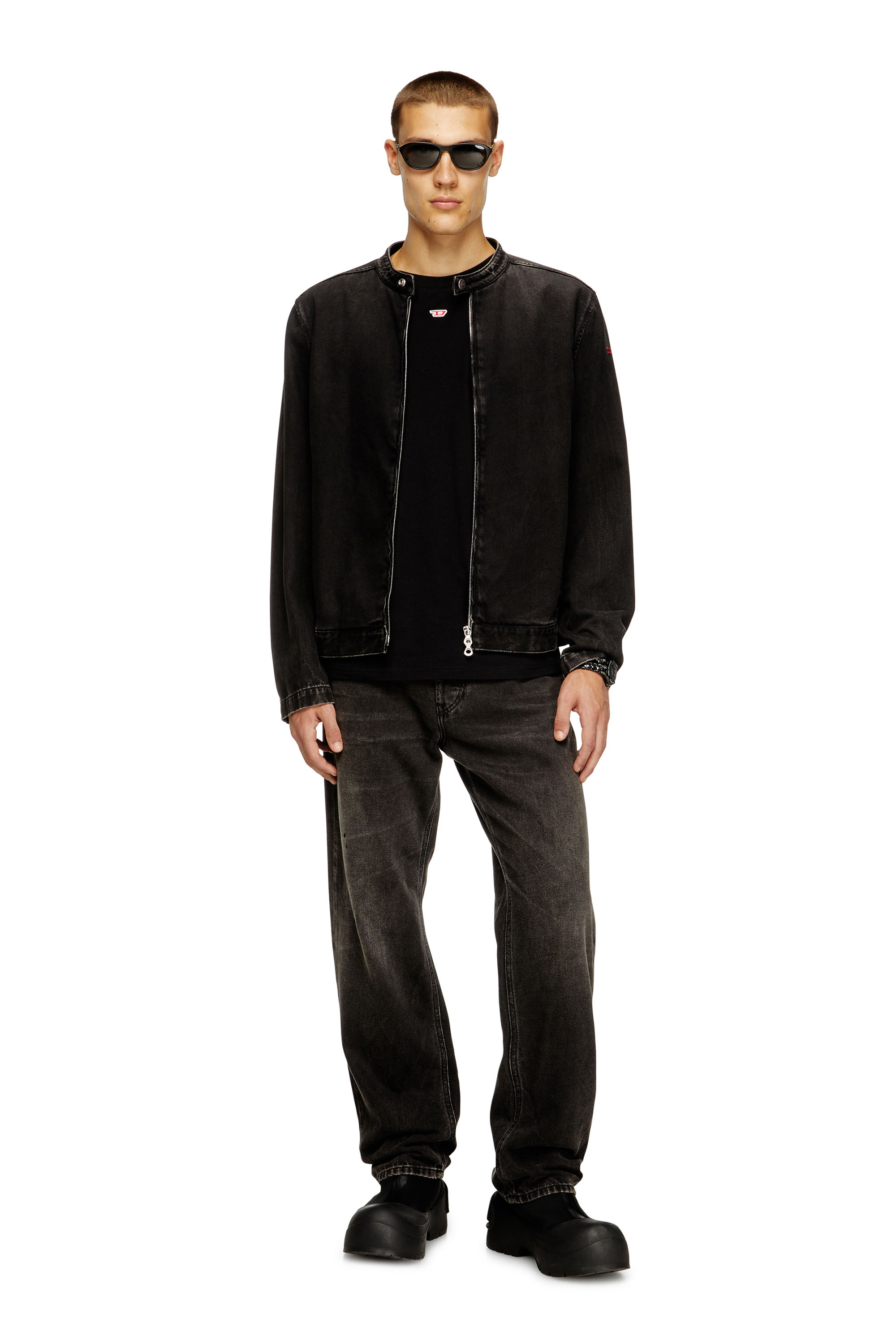 Diesel - T-BOXT-LS-D, Unisex Langarm-T-Shirt mit D-Patch in Schwarz - 4