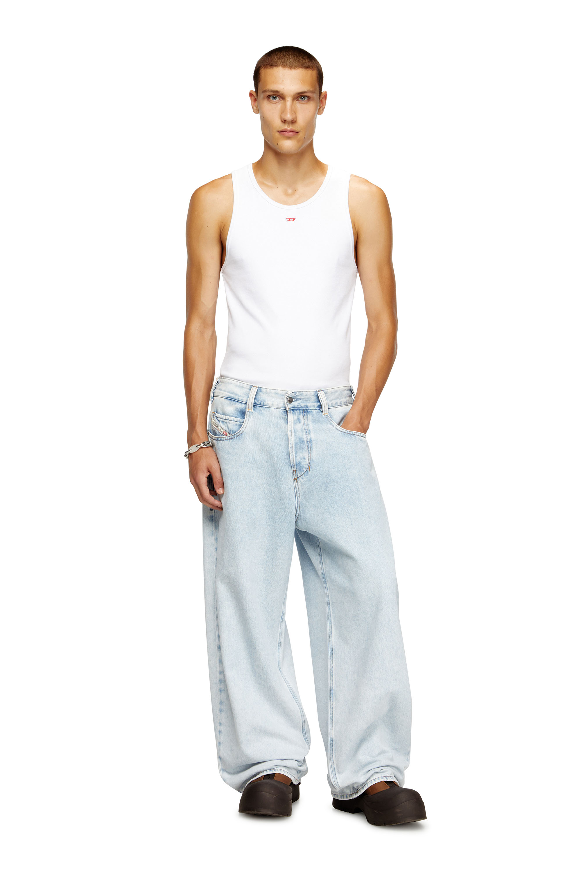 Diesel - T-LIFTY-D, Herren Tanktop mit Mini-D-Logo-Patch in Weiß - 2