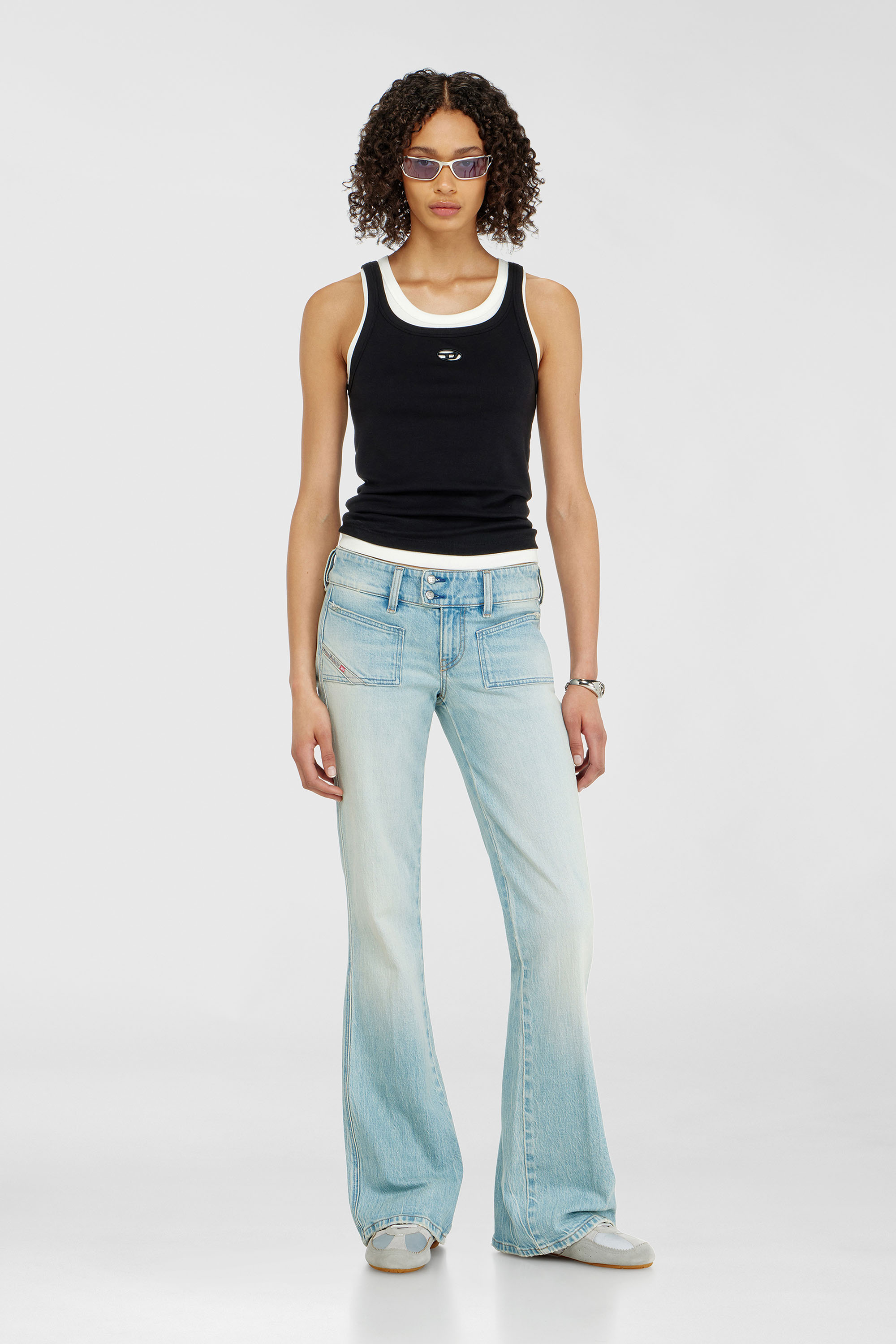 Diesel - Damen Bootcut Jeans D-Hush 0KBBX, Hellblau - 1