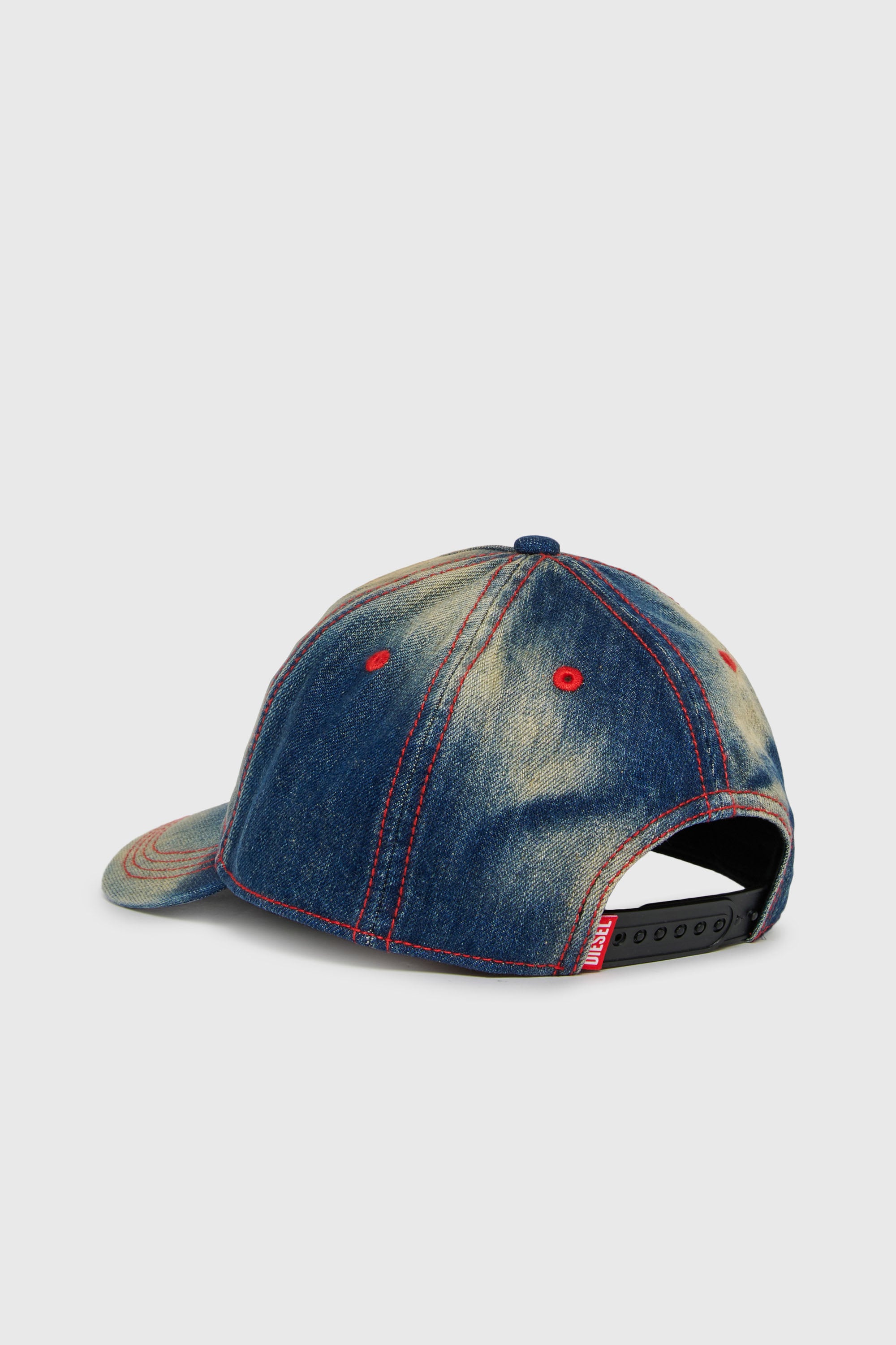 Diesel - FIMEN, Unisex Baseballcap aus faded denim mit Oval D Stickerei in Mittelblau - 2