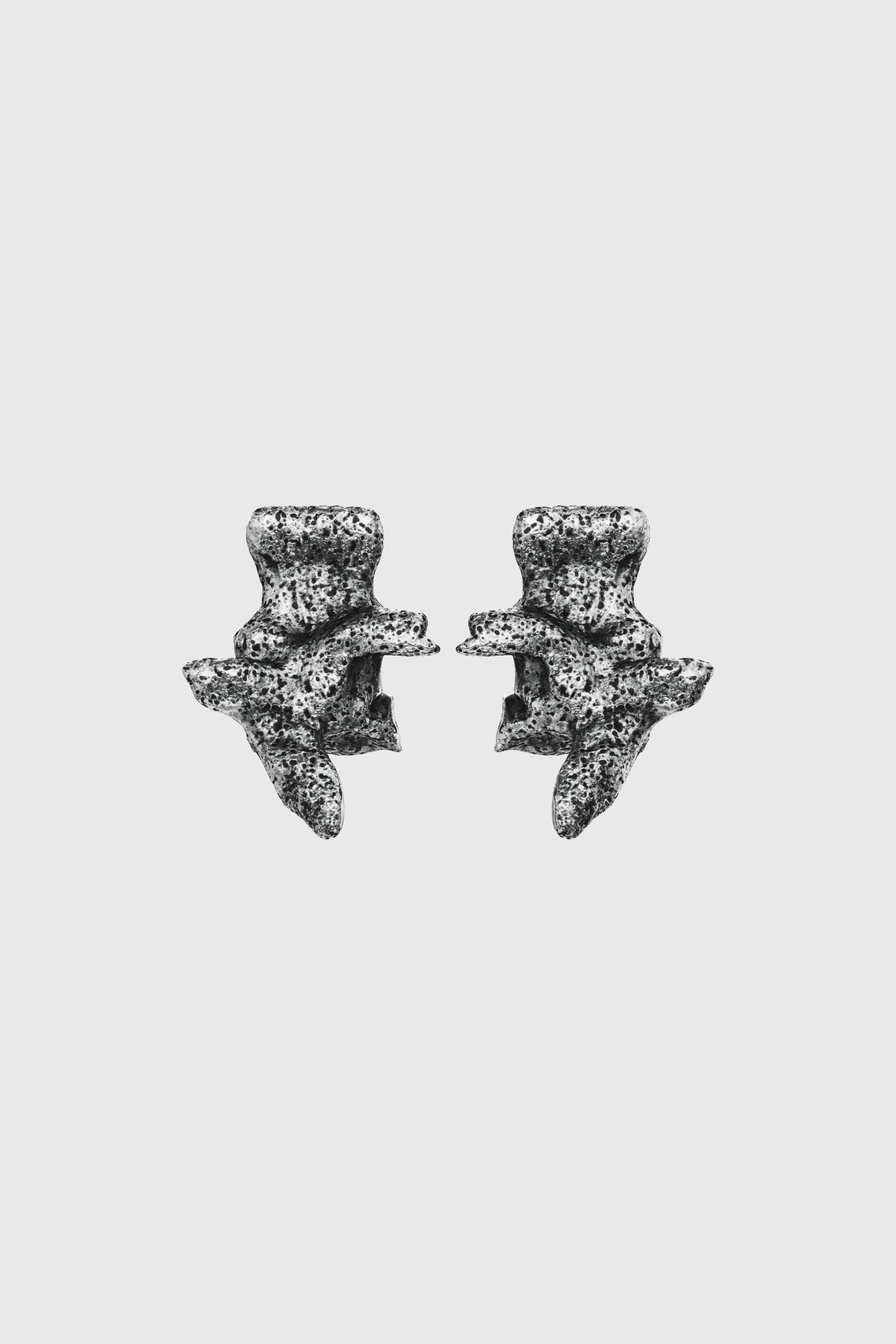Diesel - DX1710040 JEWELLERY, Unisex Ohrstecker in silberfarben mit Nieten in Dunkelgrau - 2