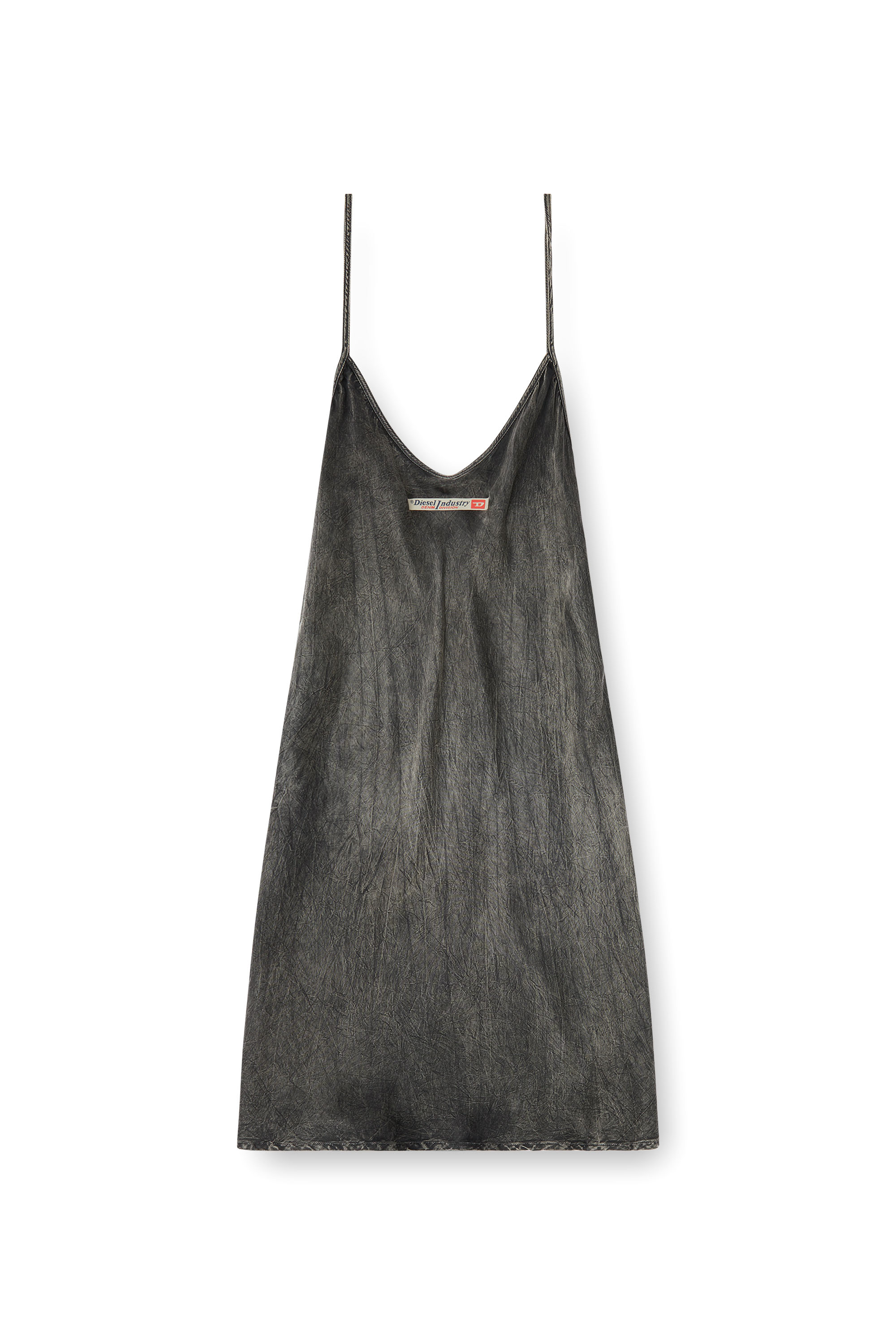 Diesel - CASSIDY-DNM, Damen Tr&auml;gerkleid aus Viskose mit Spaghettitr&auml;gern in null - 2