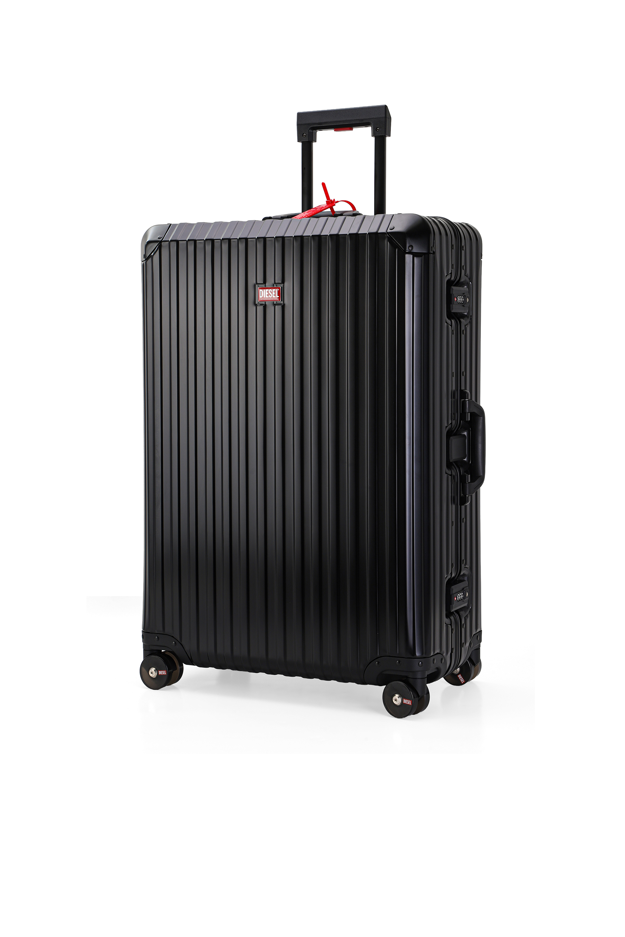 Diesel - DIESEL ALUMINUM TROLLEY- DSL002, Unisex Koffer aus Aluminium Gr&ouml;&szlig;e L in Schwarz - 5