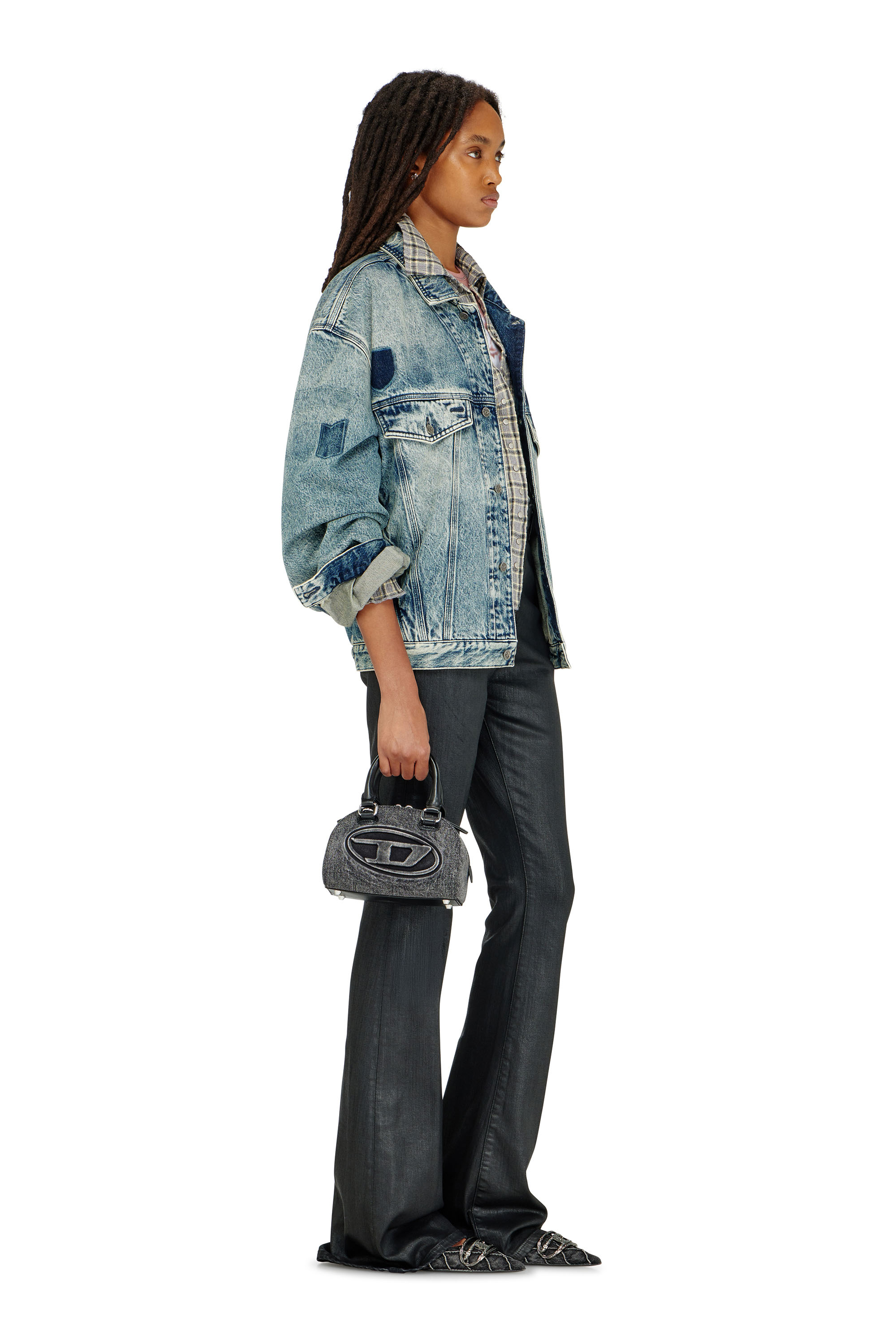 Diesel - Damen Bootcut Jeans 1973 D-Partt 09P78, Schwarz/Dunkelgrau - 2