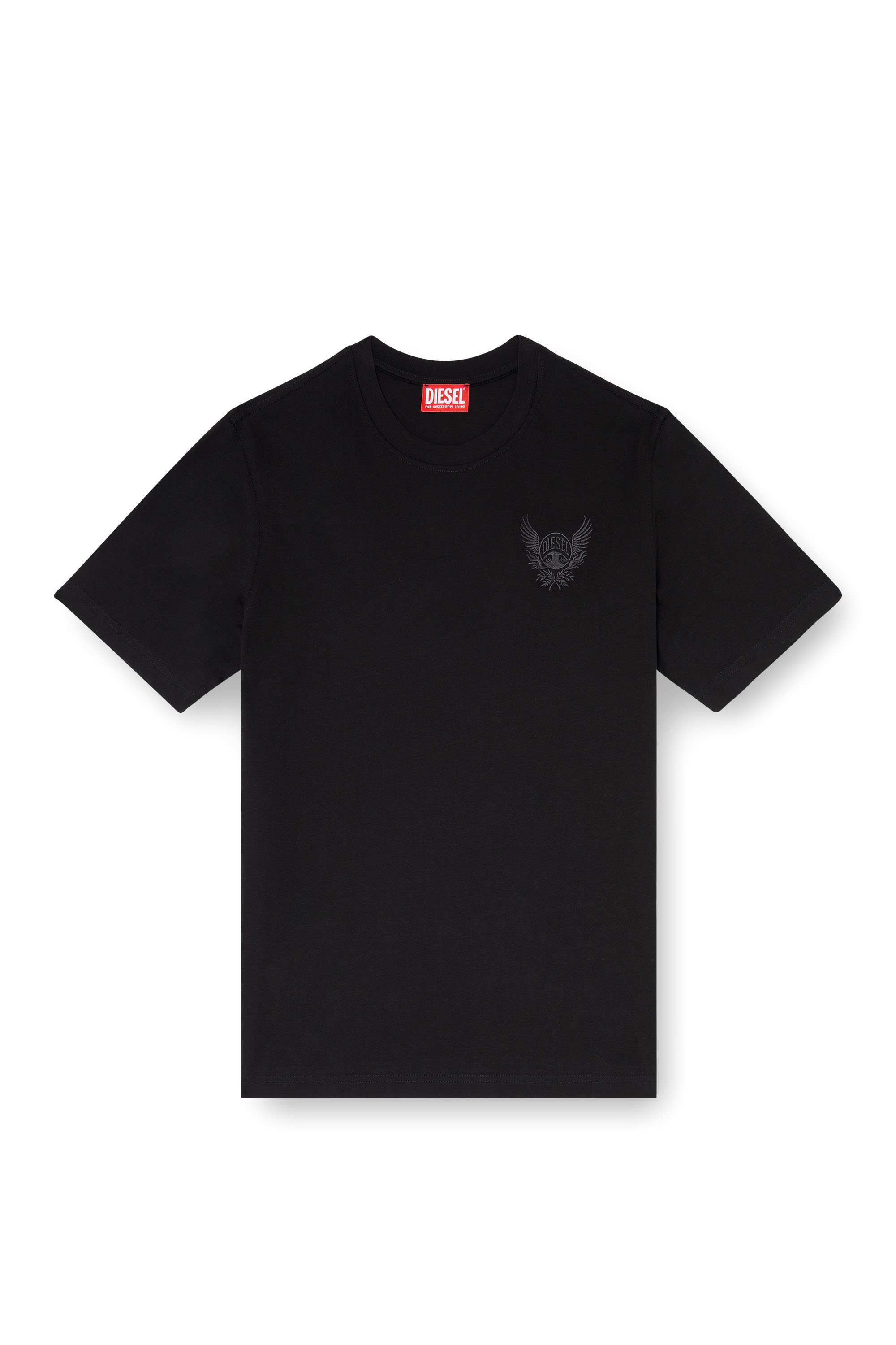 Diesel - T-ADJUST-AA8, Herren Baumwoll-T-Shirt mit Logo-Motiv auf der Brust in Schwarz - 3