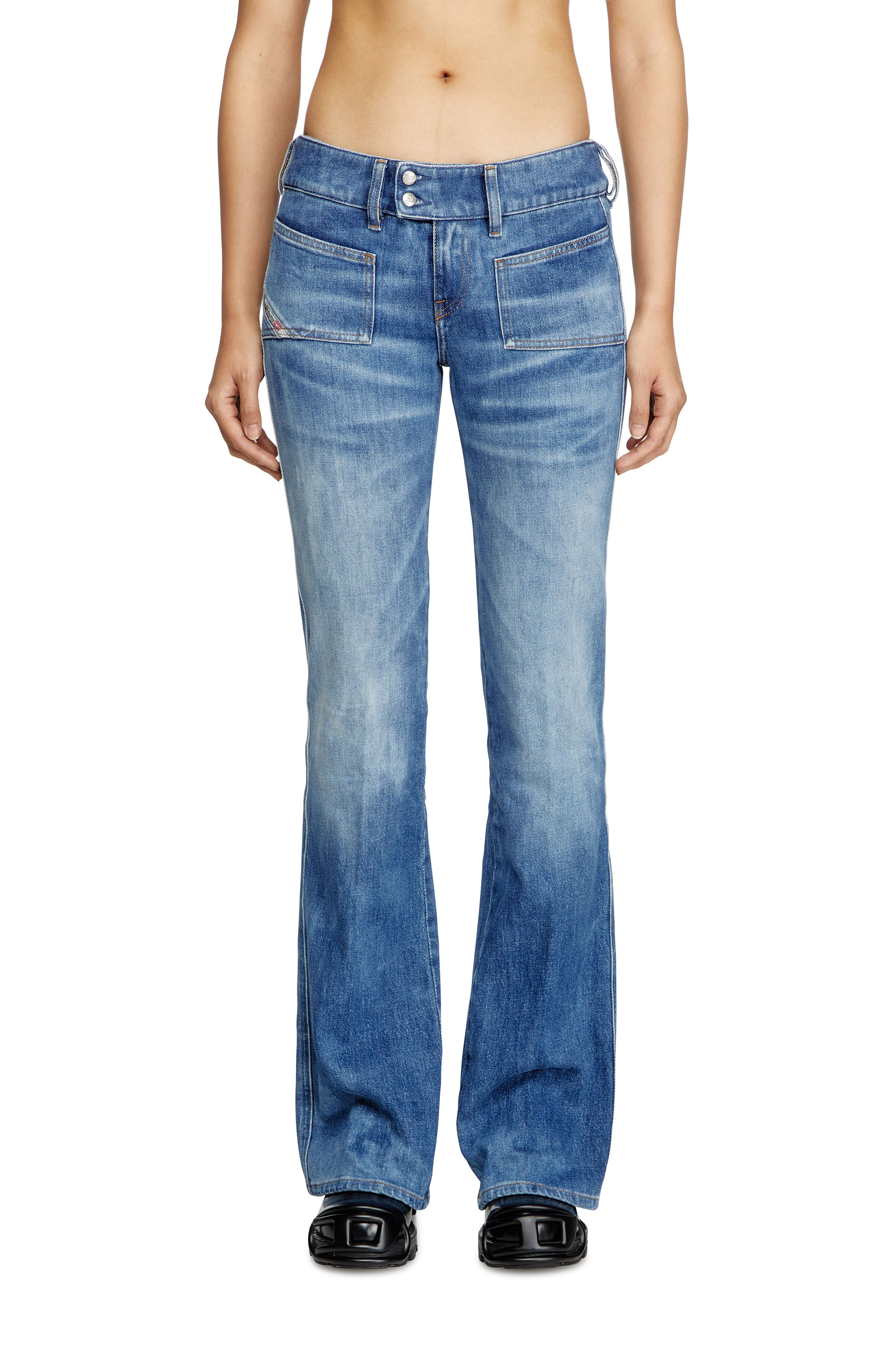 Diesel - Damen Bootcut Jeans D-Hush 09L19, Mittelblau - 2