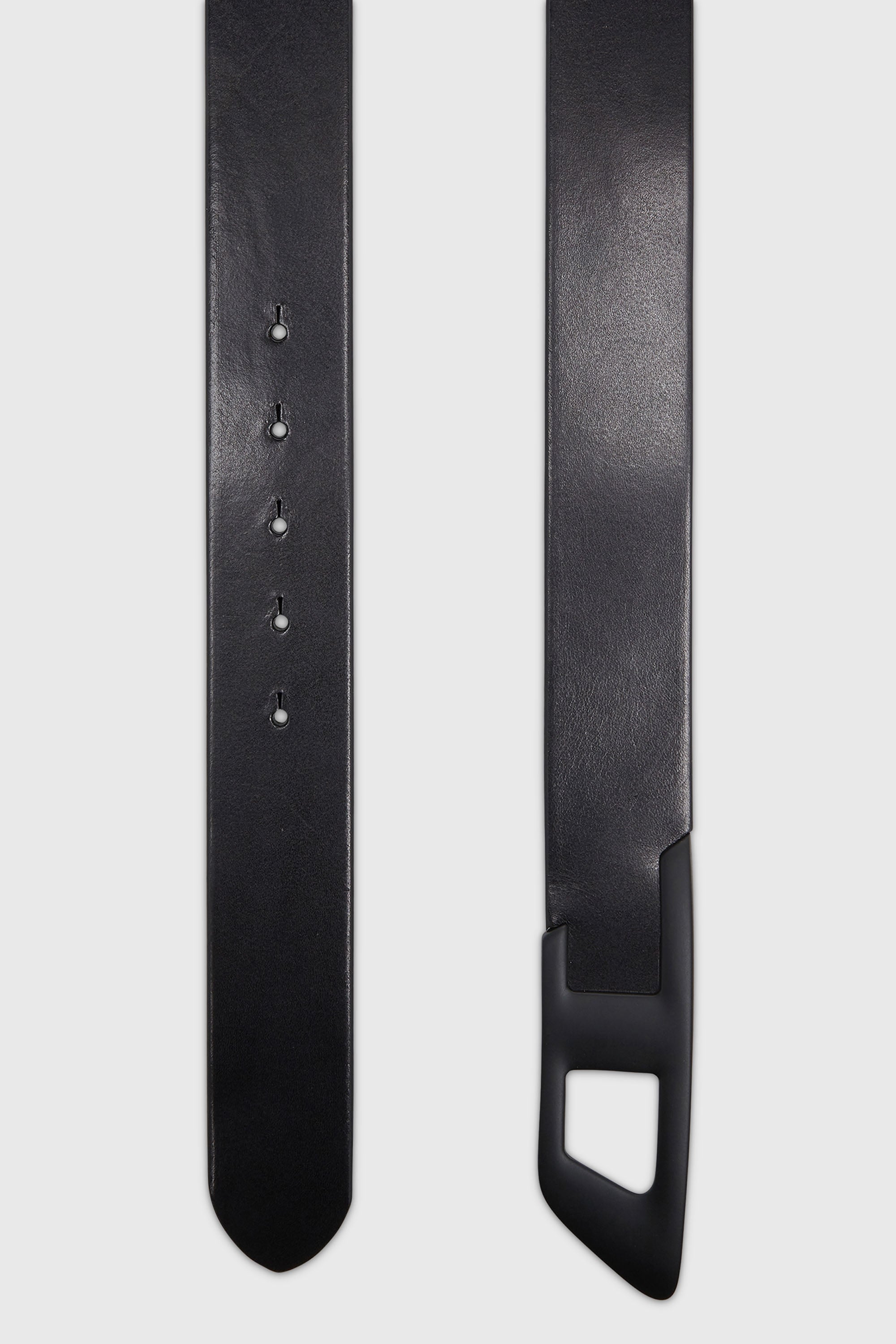 Diesel - B-D LOGO 2.0 40, Unisex 4 cm Lederg&uuml;rtel mit Metallschnalle in D-Form in Schwarz - 2