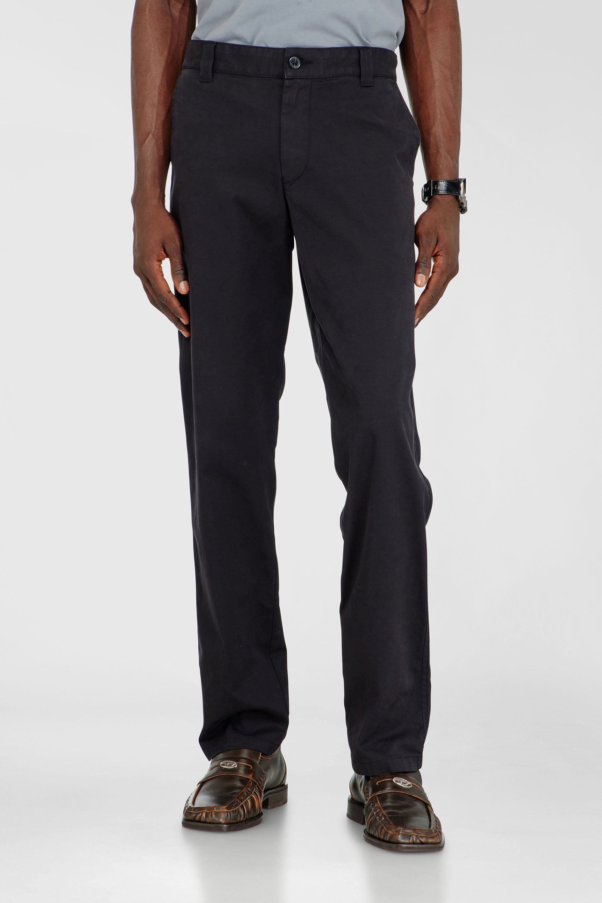 Diesel - P-DEFINE-EPCH, Man's Cotton pants with utility loop in Black - 3