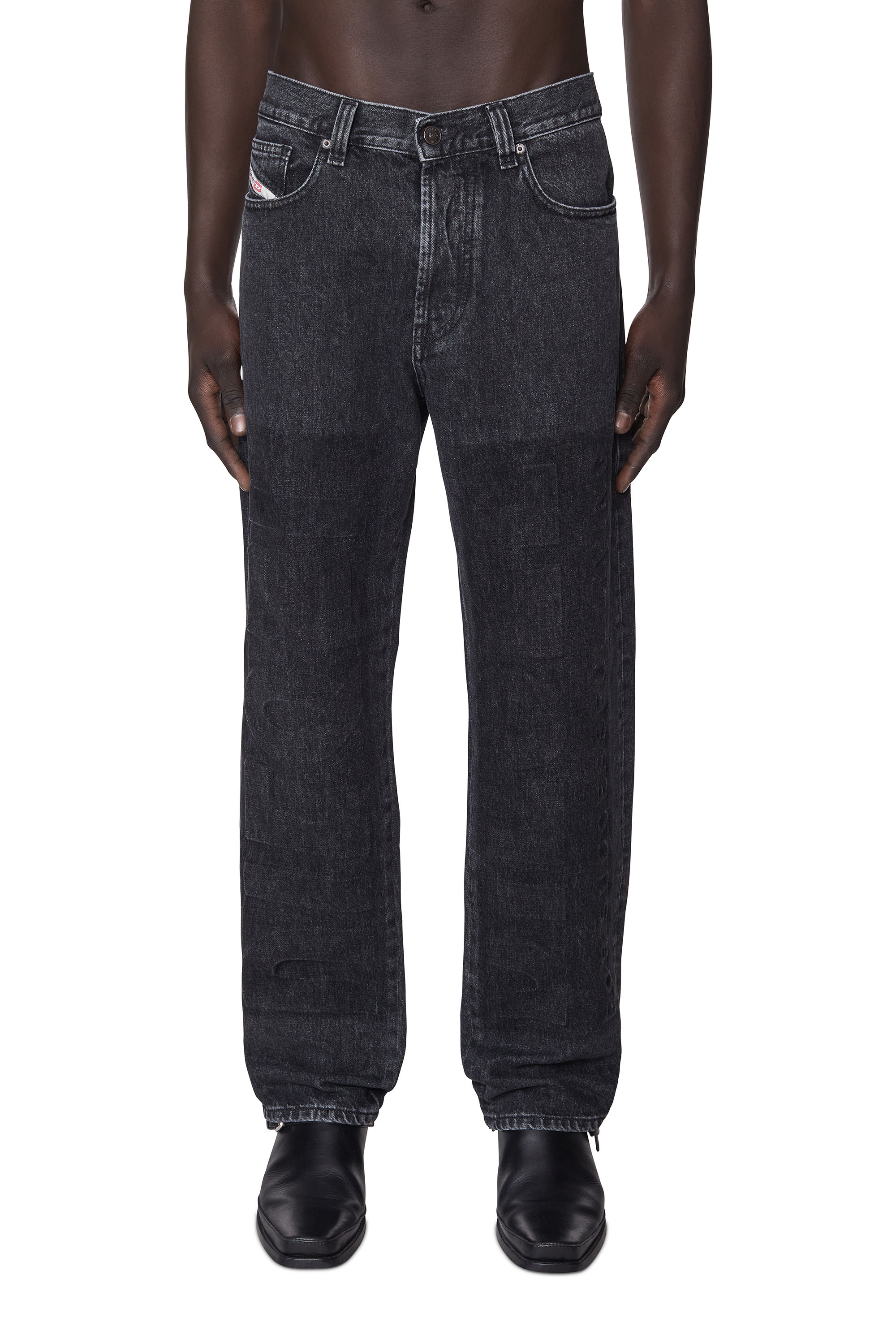 Diesel - 2010 D-Macs 007C5 Straight Jeans, Schwarz/Dunkelgrau - Image 1