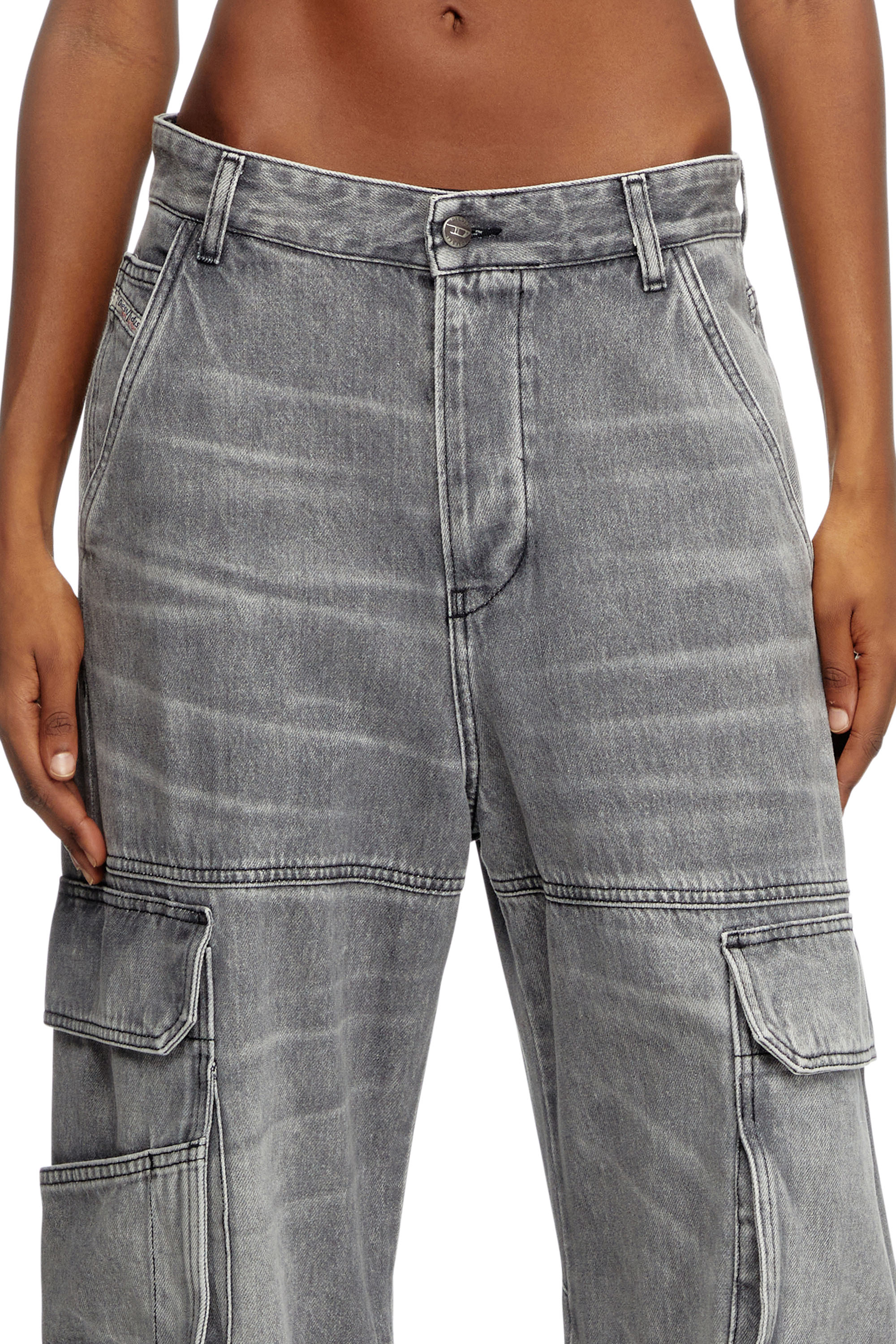 Diesel - Damen Relaxed Jeans 1996 D-Sire 0DCBE, Hellgrau - 4