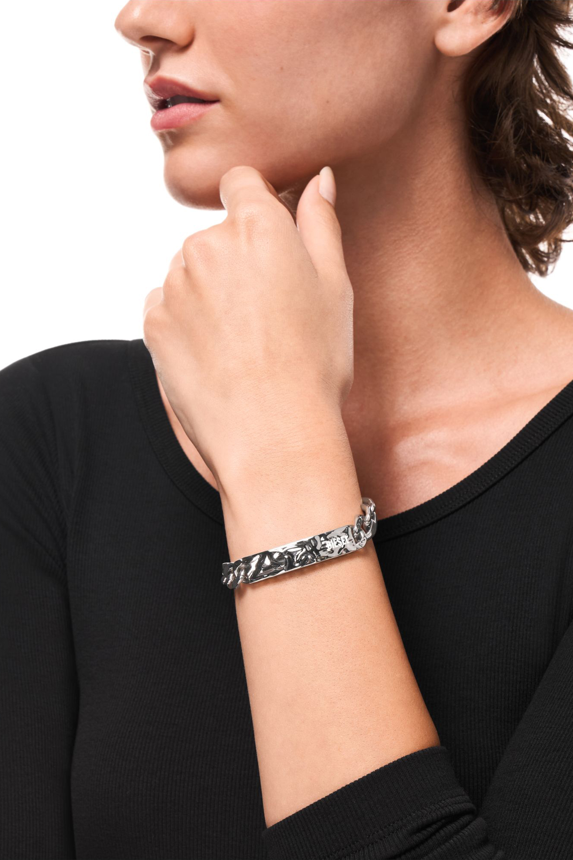 Diesel - DX1732040, Unisex ID-Armband aus Edelstahl in Silber - 5