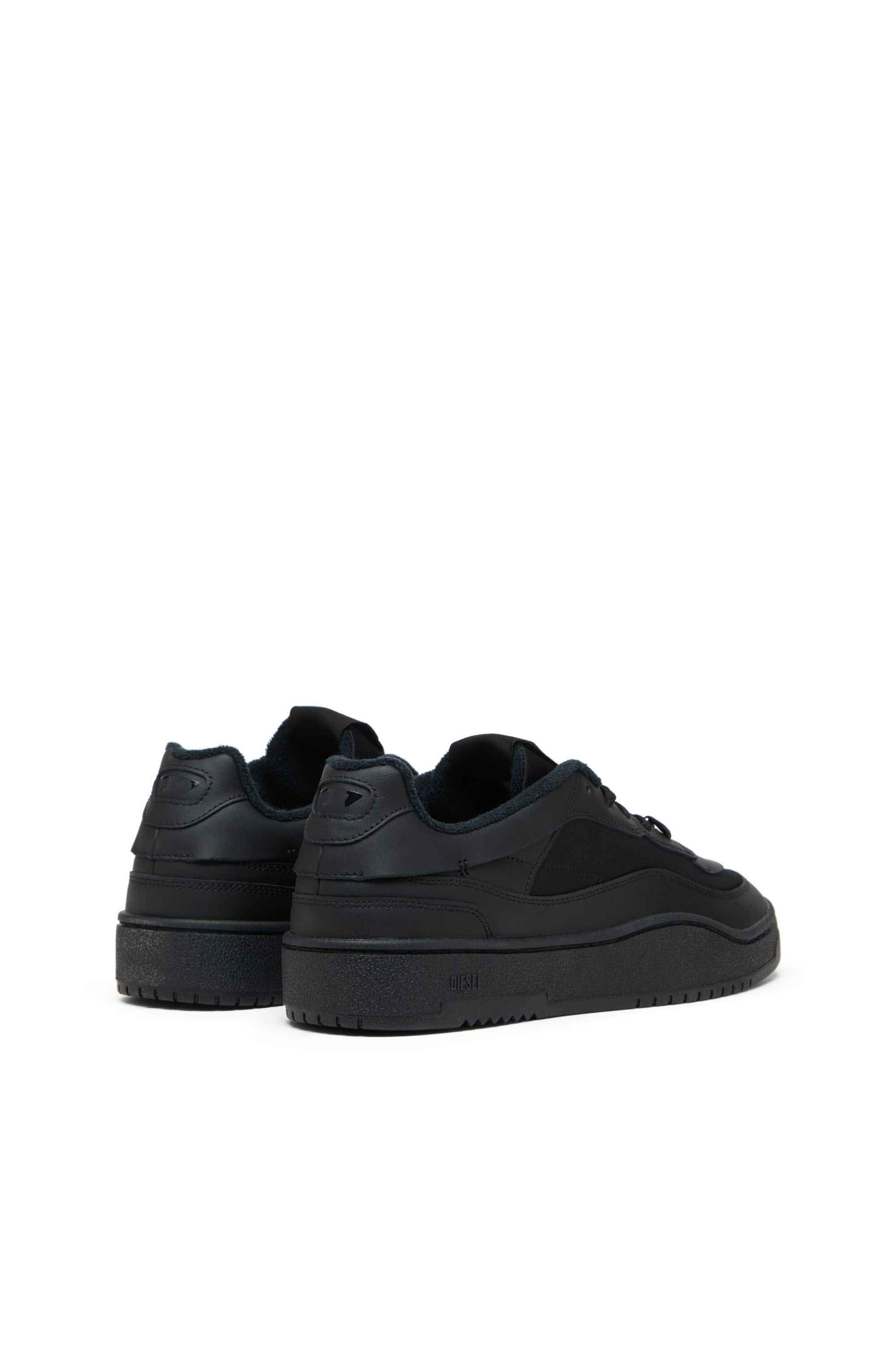 Diesel - S-OVAL SKATE LOW, Herren Sneakers aus Leder mit Einsatz aus Stoff in Schwarz - 3