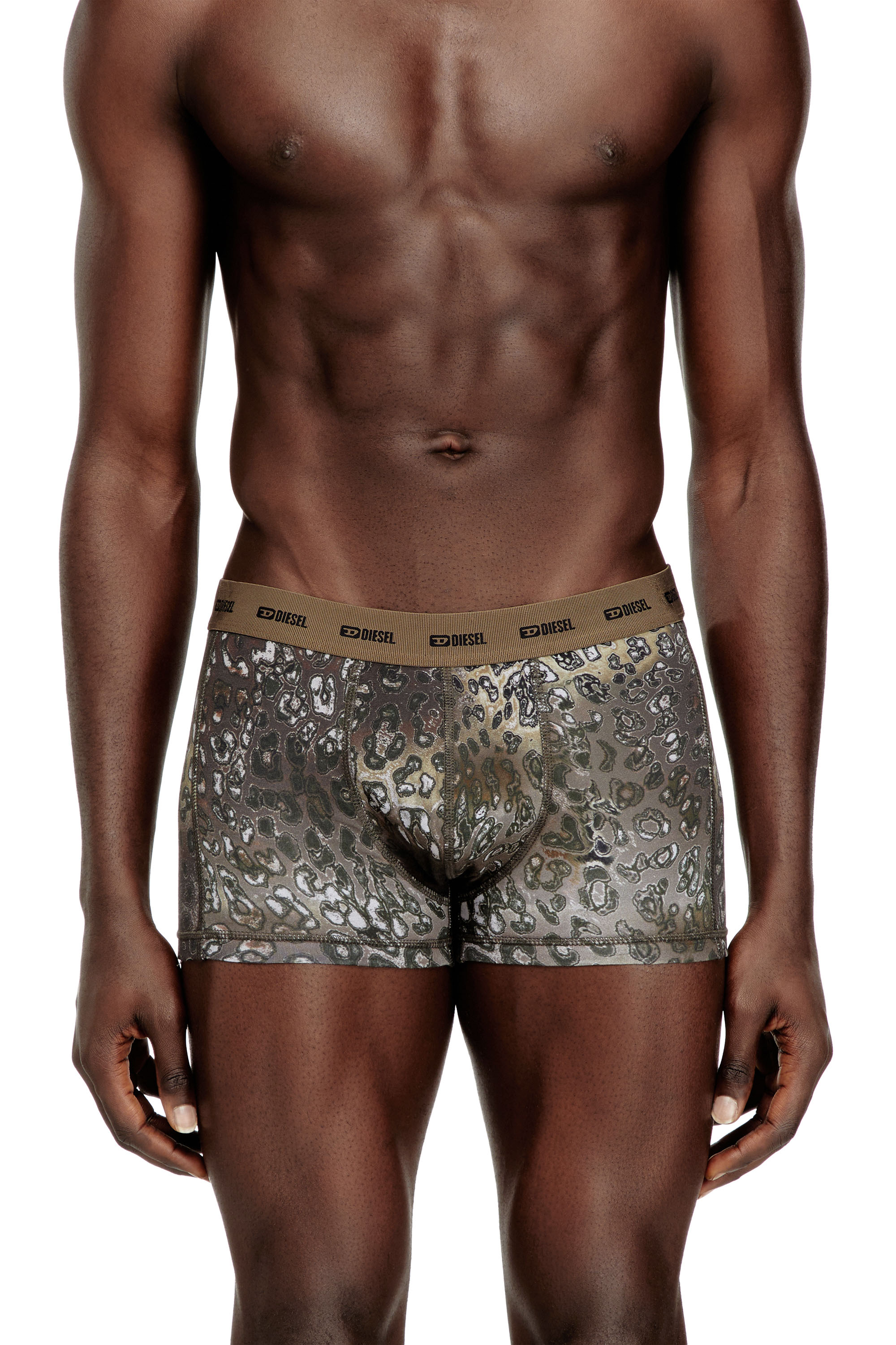 Diesel - DAMIEN-UTLT-3PACK, Herren Boxershorts aus Stretch-Baumwolle im Dreierpack in Schwarz/Braun - 3