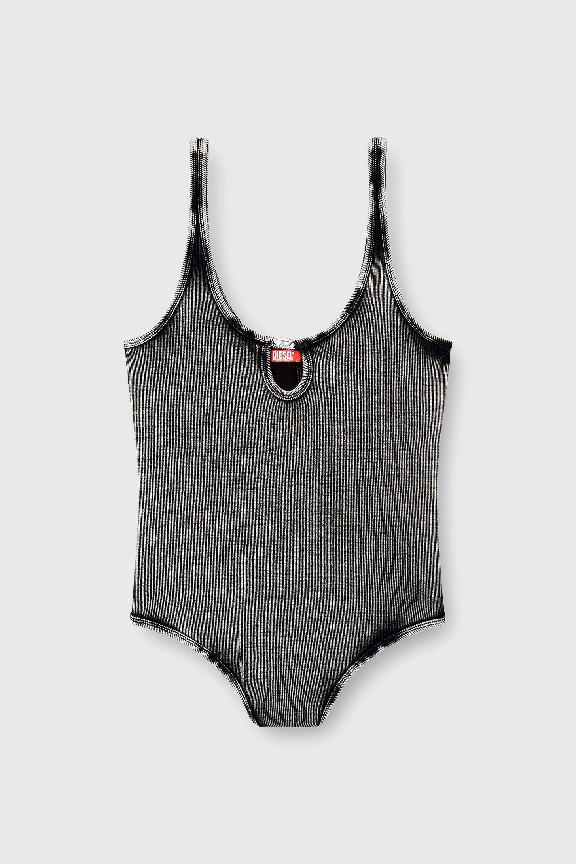 Diesel - MAURA-DNM, Damen Body aus marmoriert gewaschenem Stretch-Baumwollstoff in Dunkelgrau - 2
